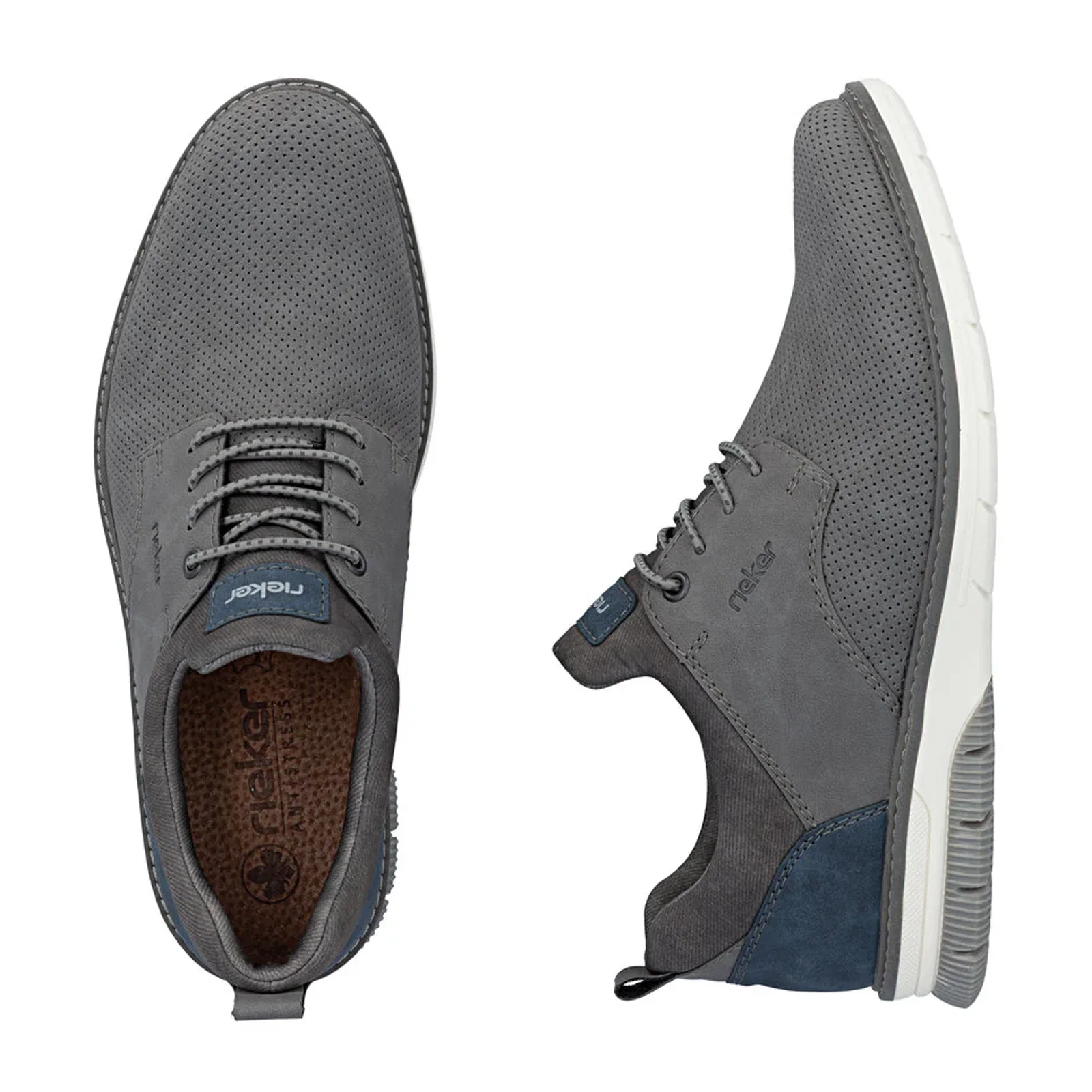 Rieker Dustin 50 Lace Up (Men) - Cenere/Denim/Rauch - Image 6