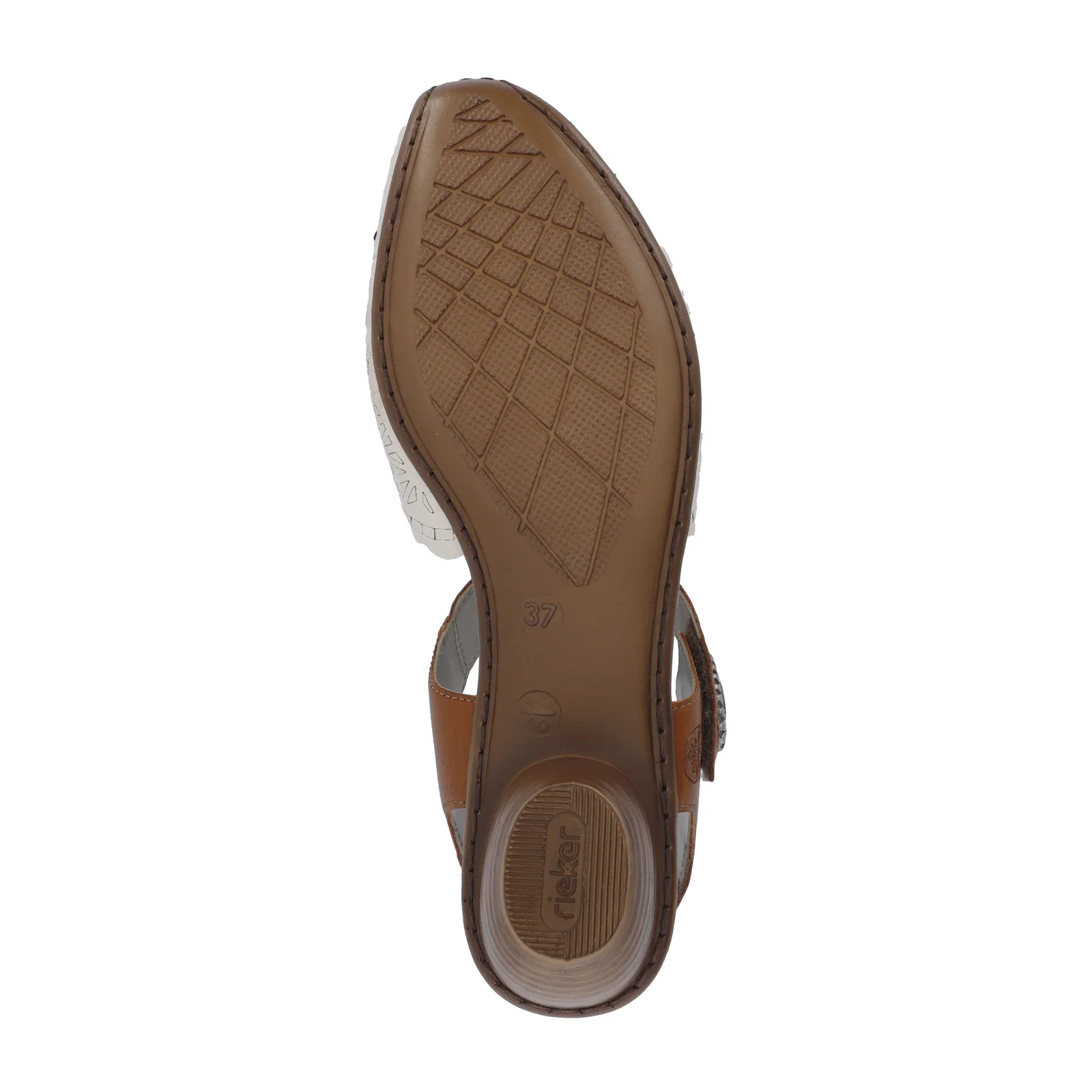Rieker Mirjam 03 Heeled Sandal (Women) - Cream/Cayenne - Image 6