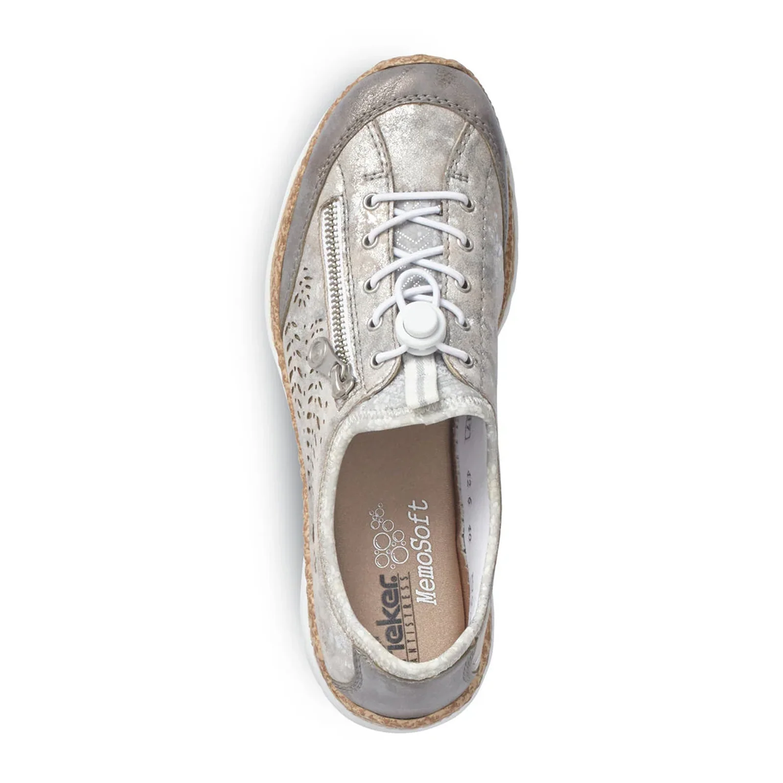 Rieker Nikita K6 Sneaker (Women) - Grey/Rose Metallic - Image 5