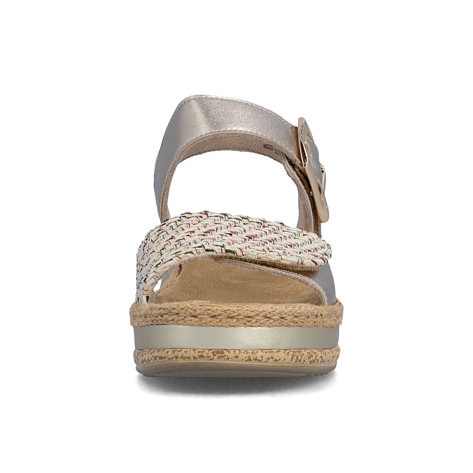 Rieker Regina 51 Wedge Sandal (Women) - Beige/Lightbrass - Image 5