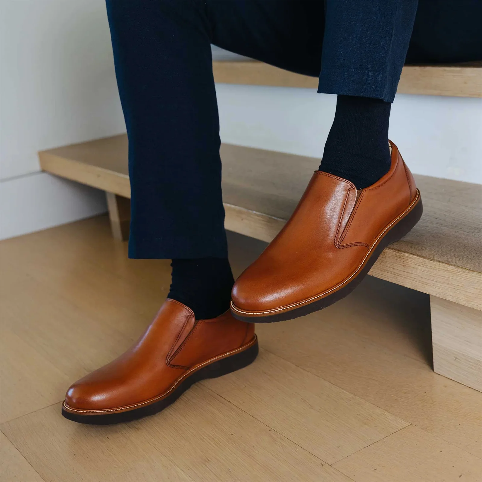 Samuel Hubbard Frequent Traveler Loafer (Men) - Whiskey Tan Leather - Image 6