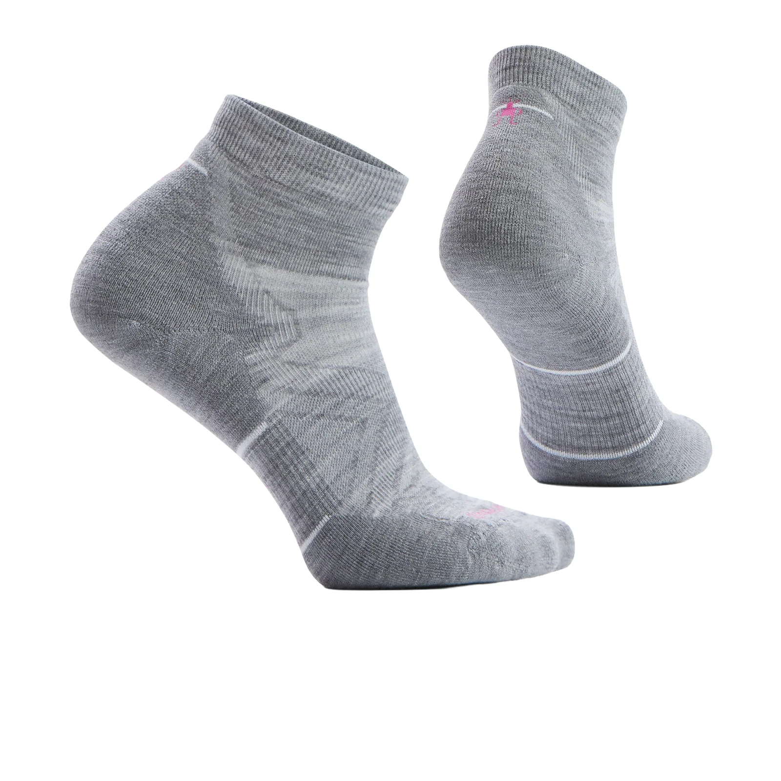Smartwool Run Targeted Cushion Ankle (Women) - Light Gray-White