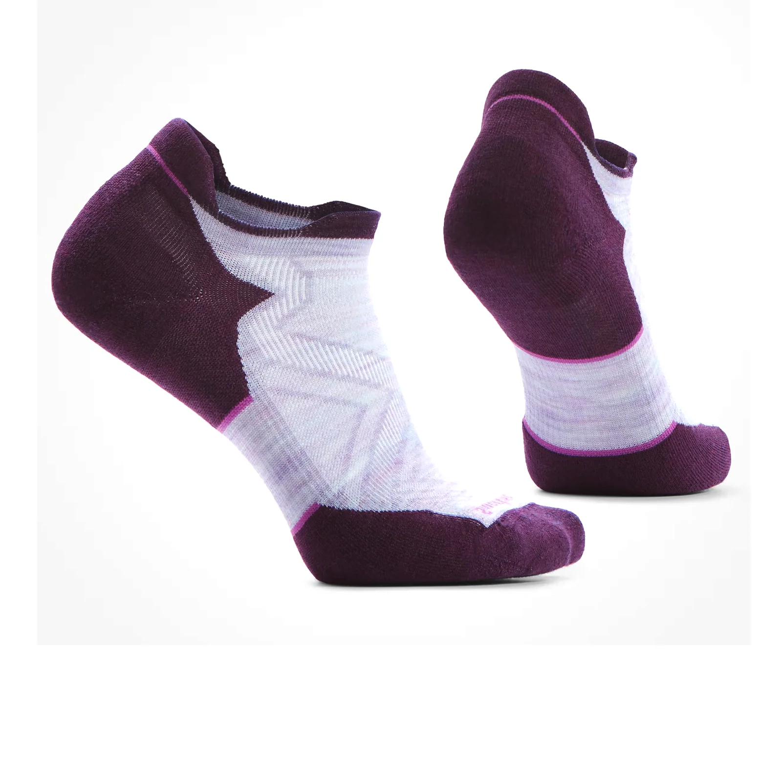 Smartwool Run Targeted Cushion Low Ankle Sock (Women) - Purple/White
