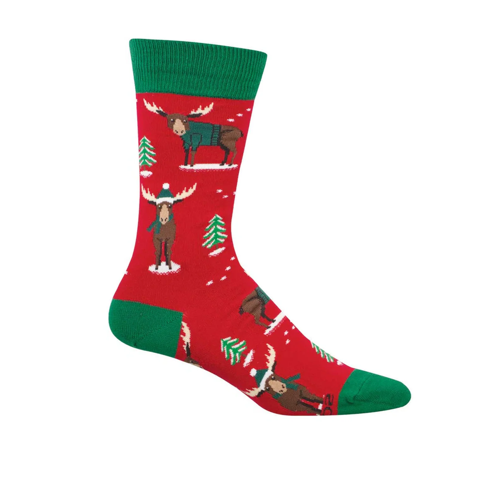 SockSmith Christmoose Crew Sock (Men) - Red