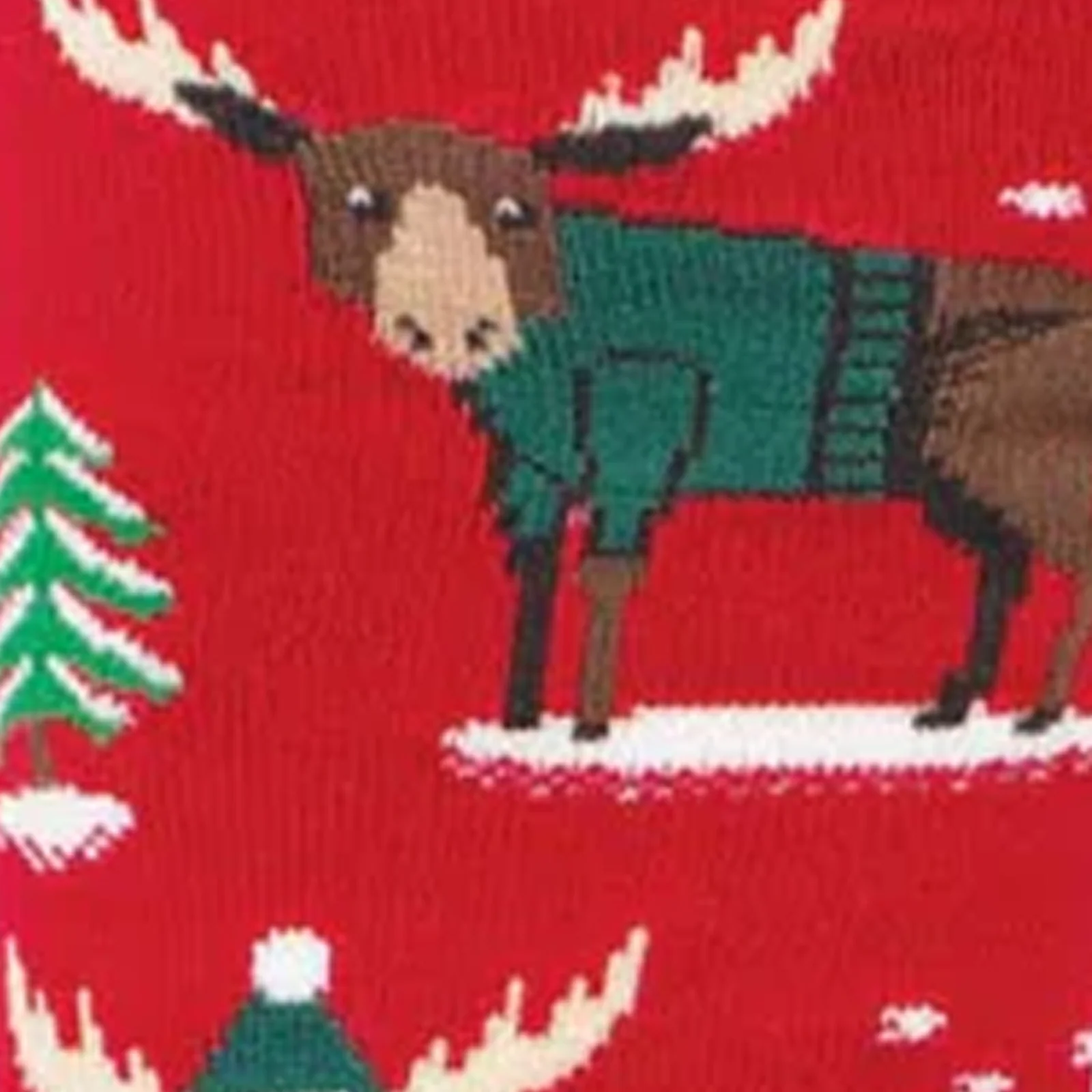 SockSmith Christmoose Crew Sock (Women) - Red - Image 3