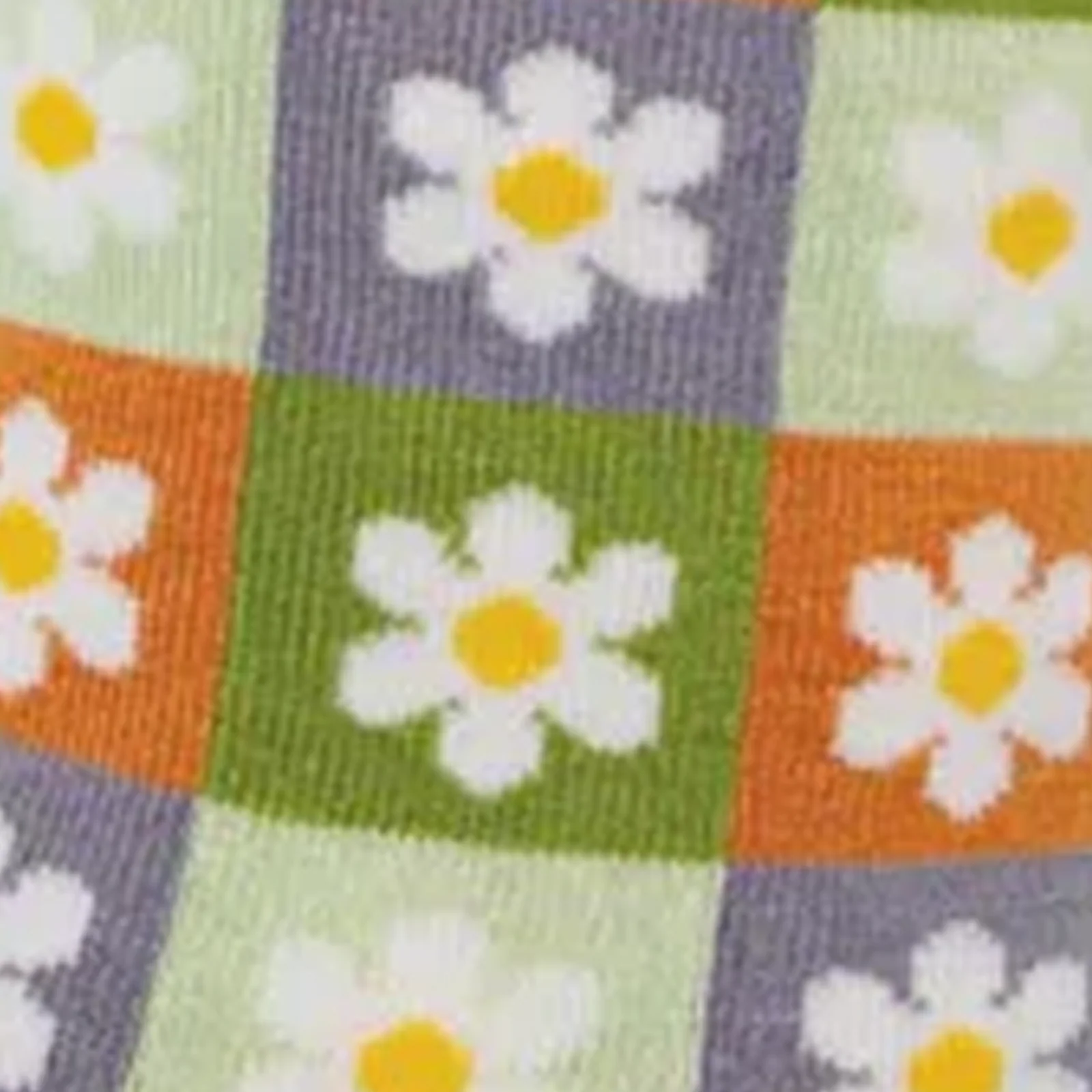 SockSmith Daisy Squares Crew Sock (Women) - Green - Image 3