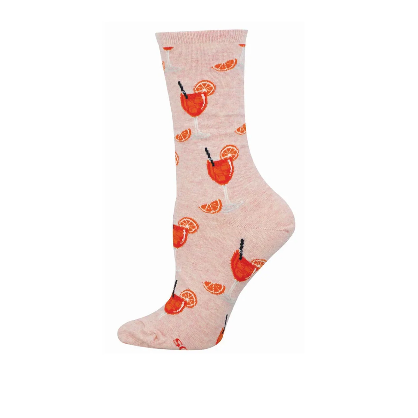 SockSmith Italian Spritz Crew Sock (Women) - Pink Heather - Image 2