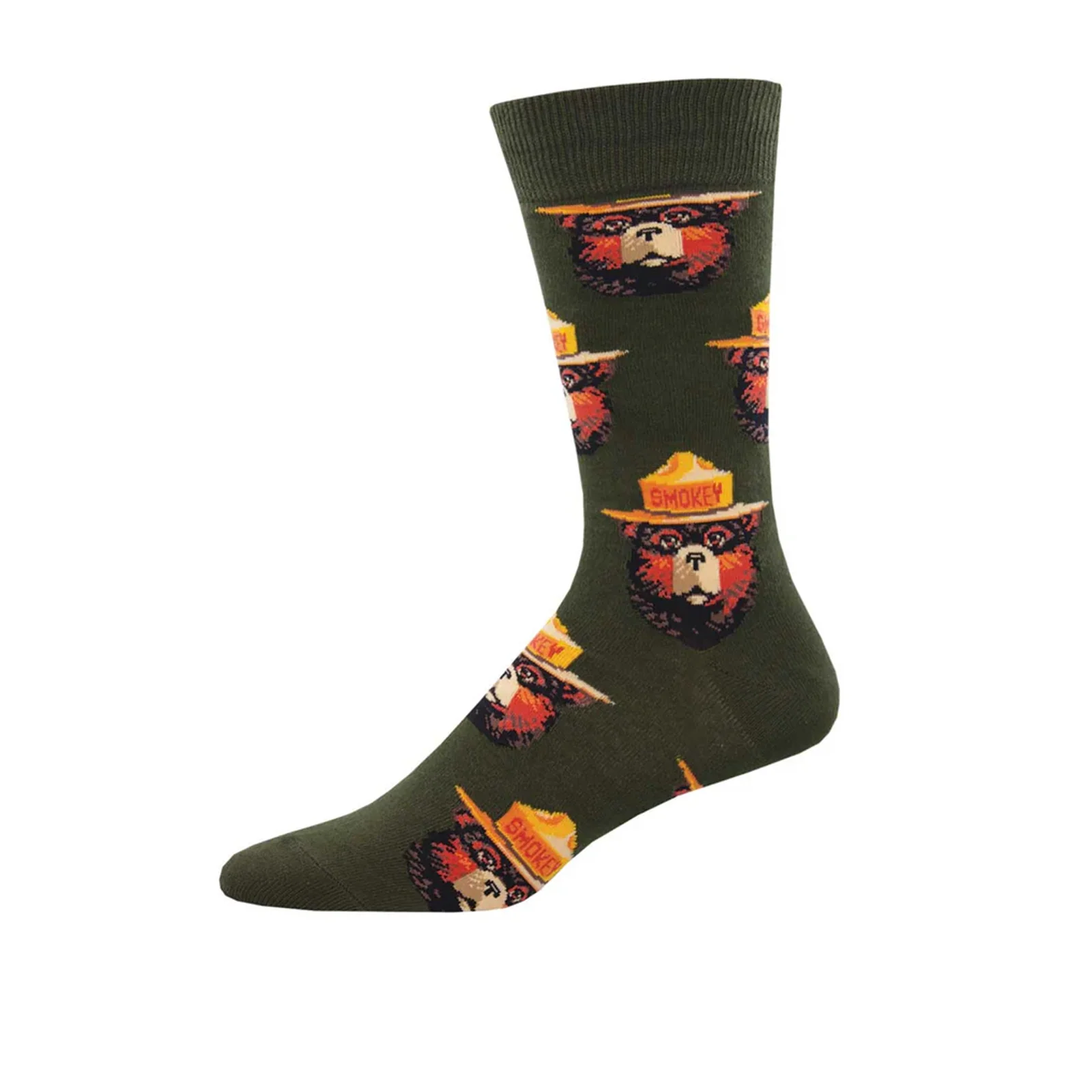 SockSmith Smokey Face Crew Sock (Men) - Green - Image 2