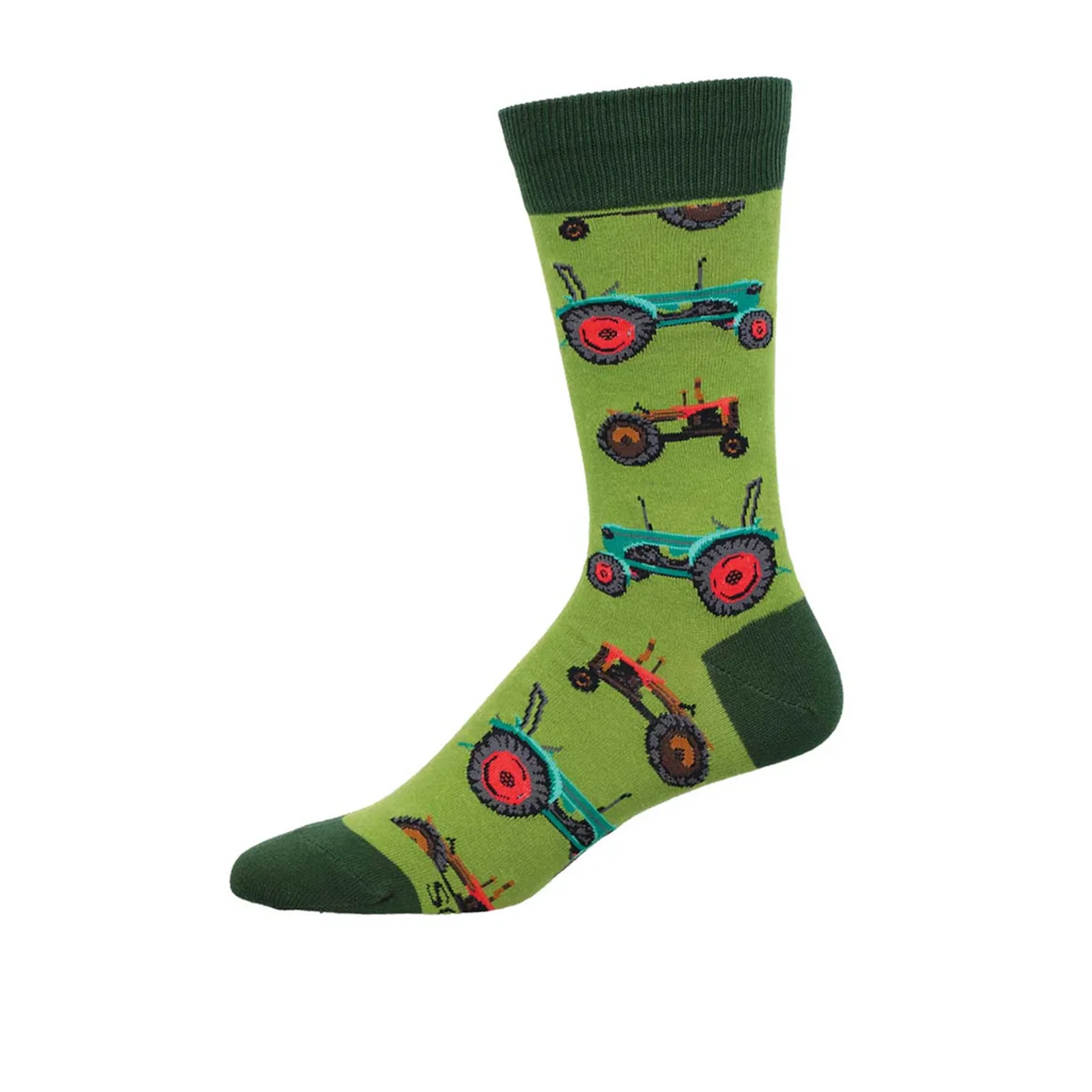 SockSmith Tractors Crew Sock (Men) - Green - Image 2