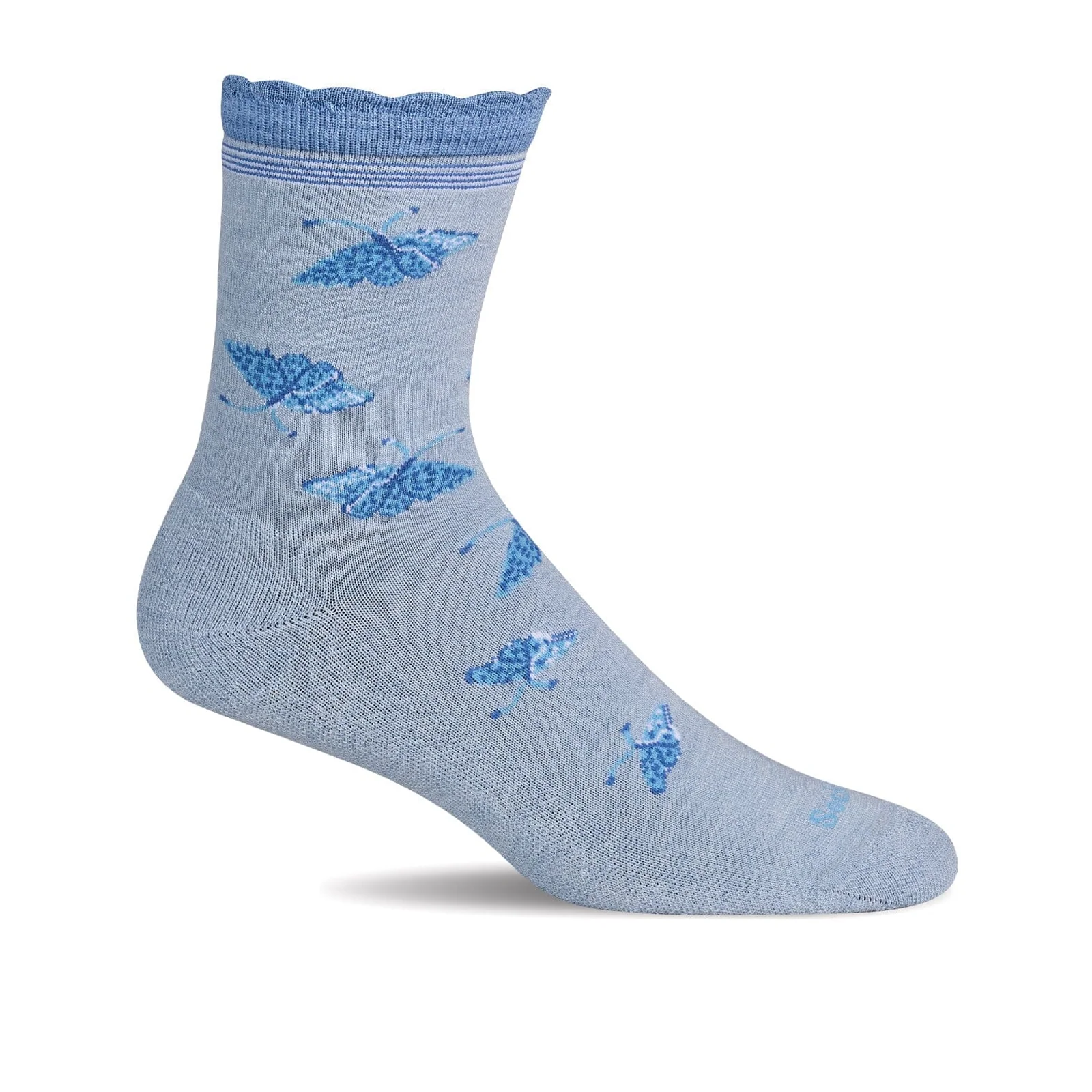 Sockwell Butterfly Lace Crew Sock (Women) - Chambray