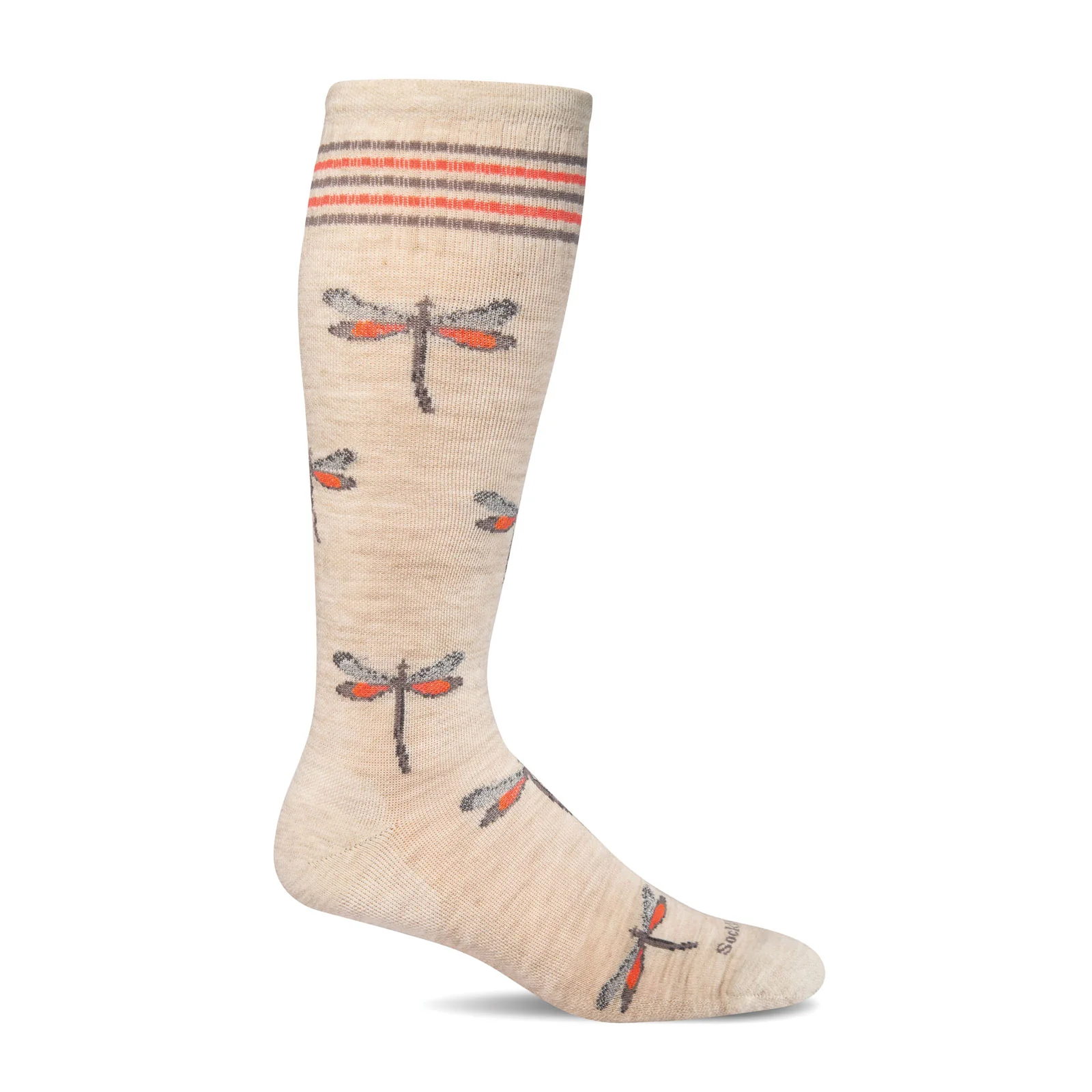 Sockwell Dragonfly Over the Calf Compresssion Sock (Women) - Barley