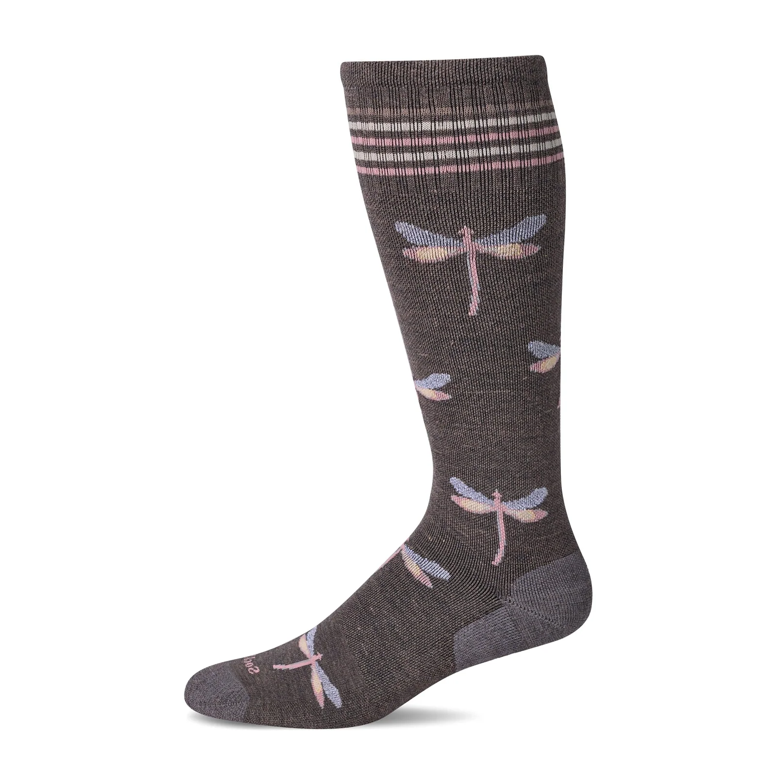 Sockwell Dragonfly Over the Calf Compression Sock (Women) - Mushroom - Image 2