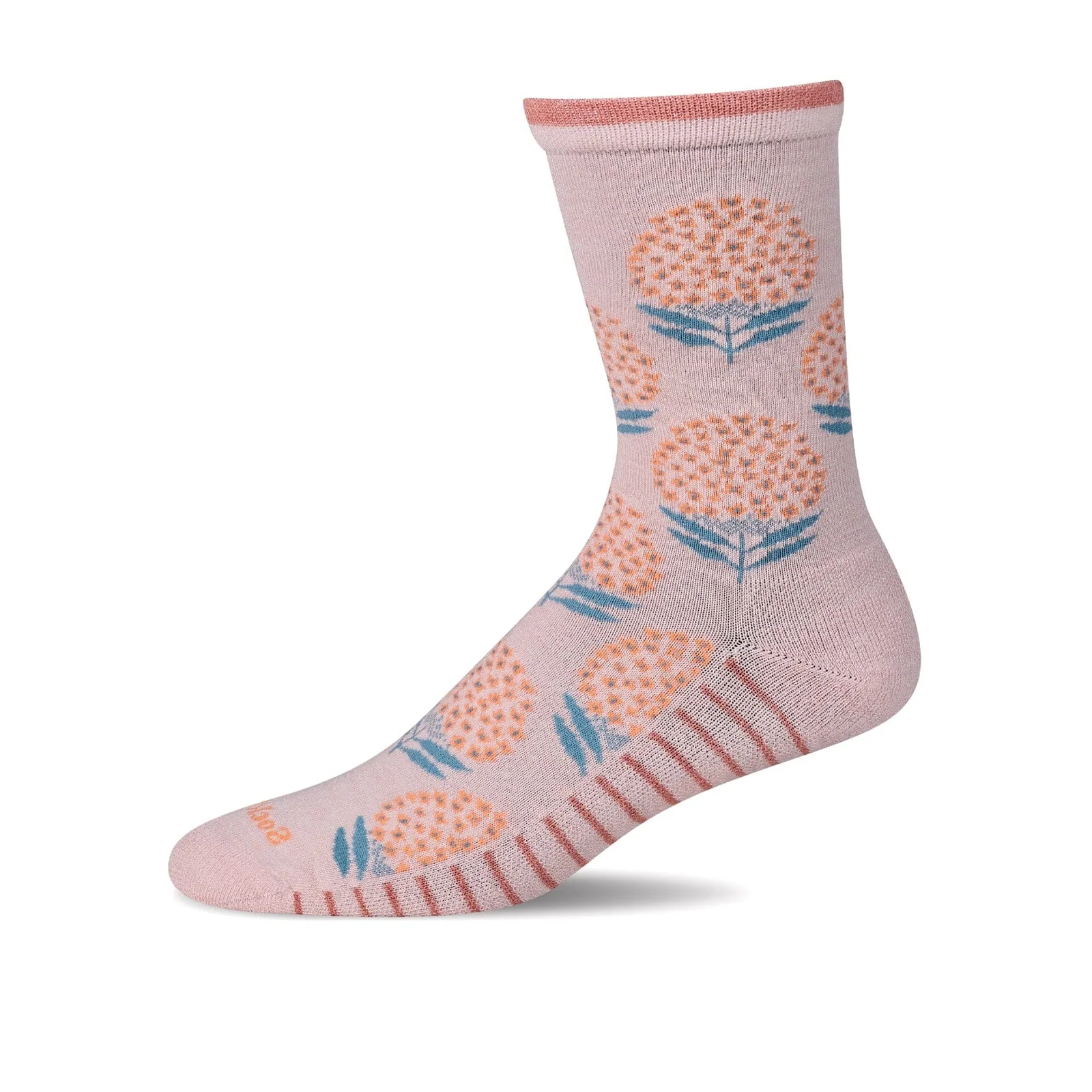 Sockwell Flower Plume Crew Sock (Women) - Rose - Image 2