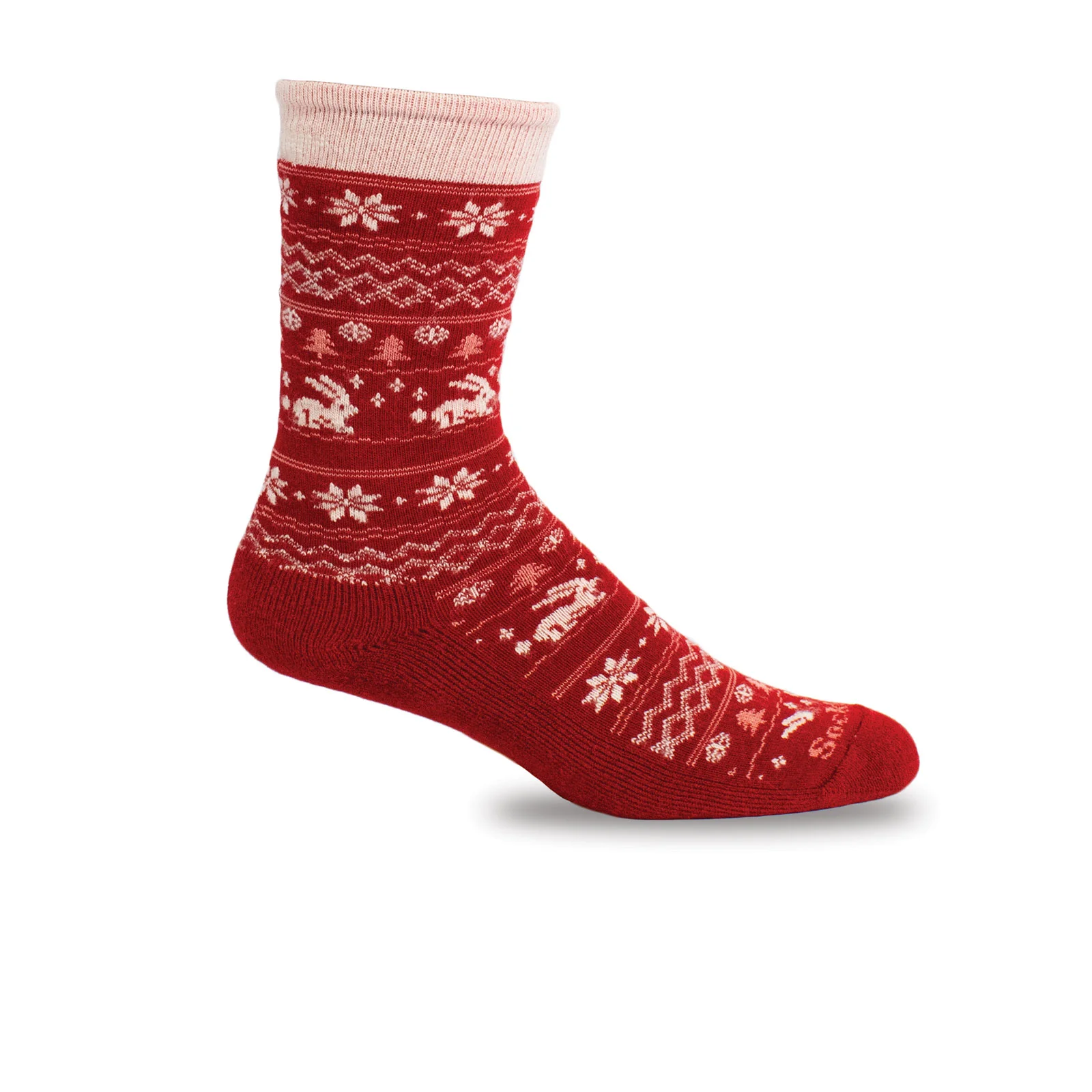 Sockwell Folksy Fairisle Crew Sock (Women) - Ruby