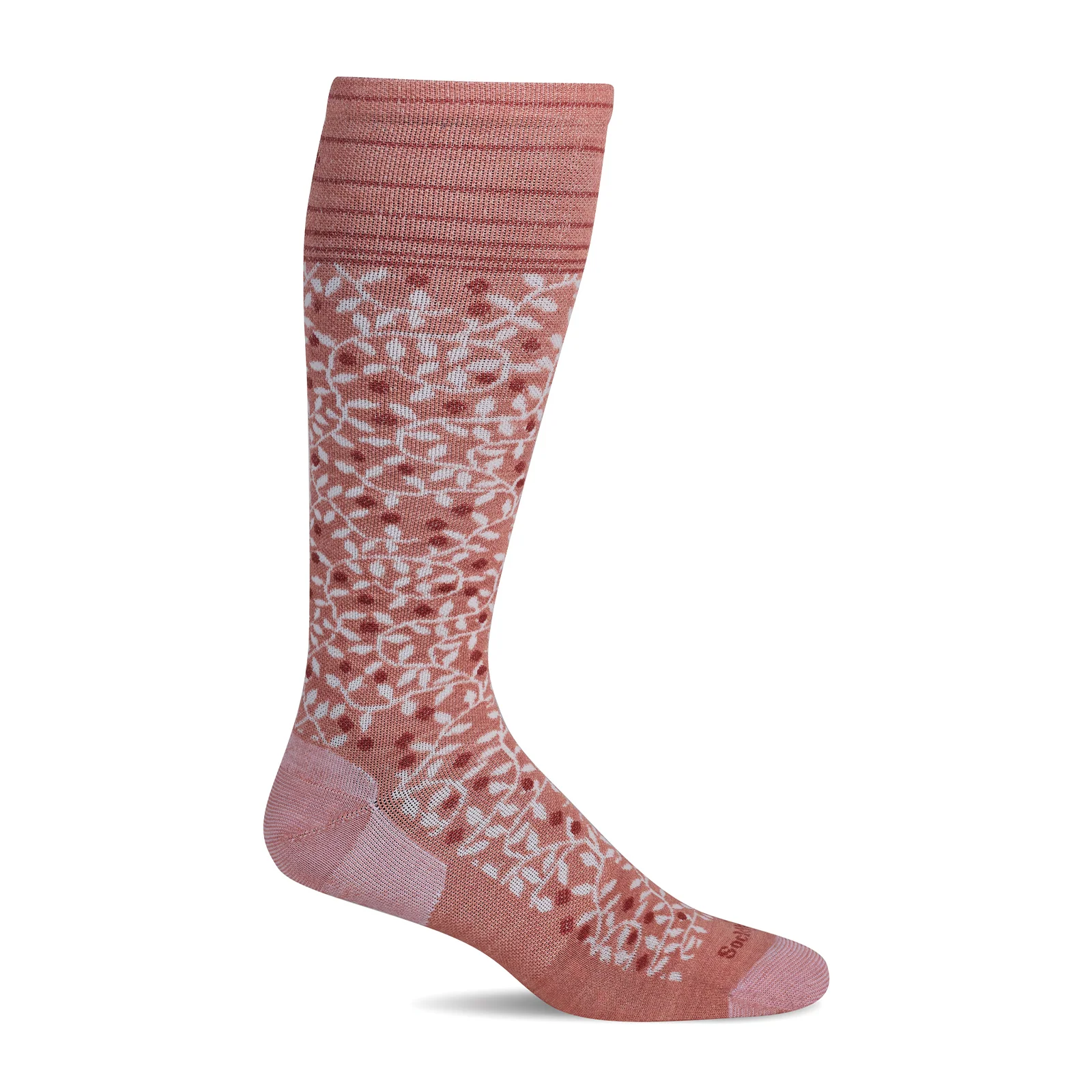 Sockwell New Leaf Over the Calf Compression Sock (Women) - Pink Clay