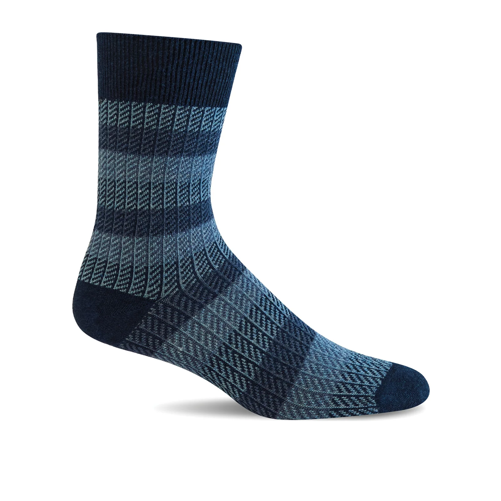 Sockwell Ticking Tweed Crew Sock (Men) - Navy