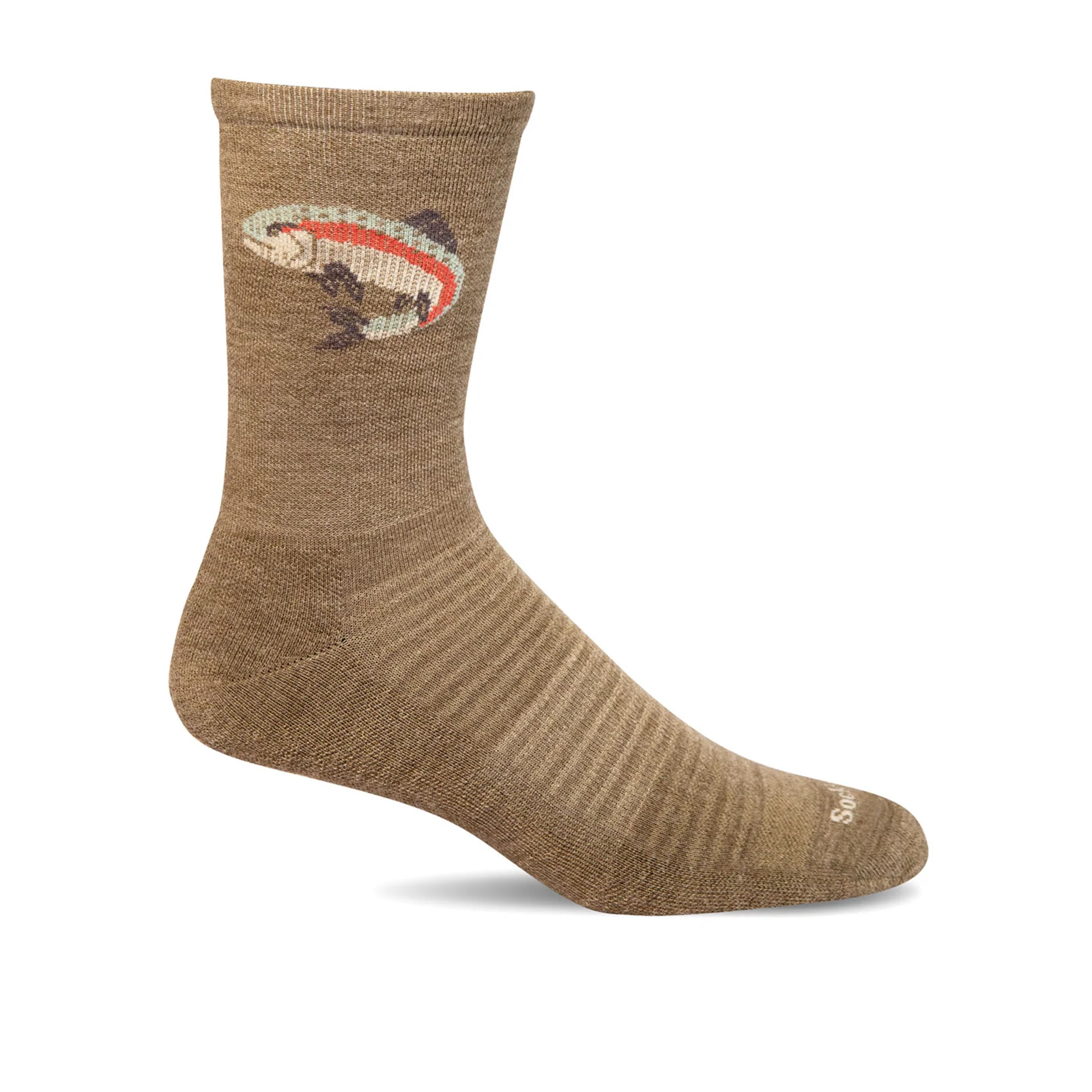 Sockwell Trout Crew Sock (Men) - Khaki