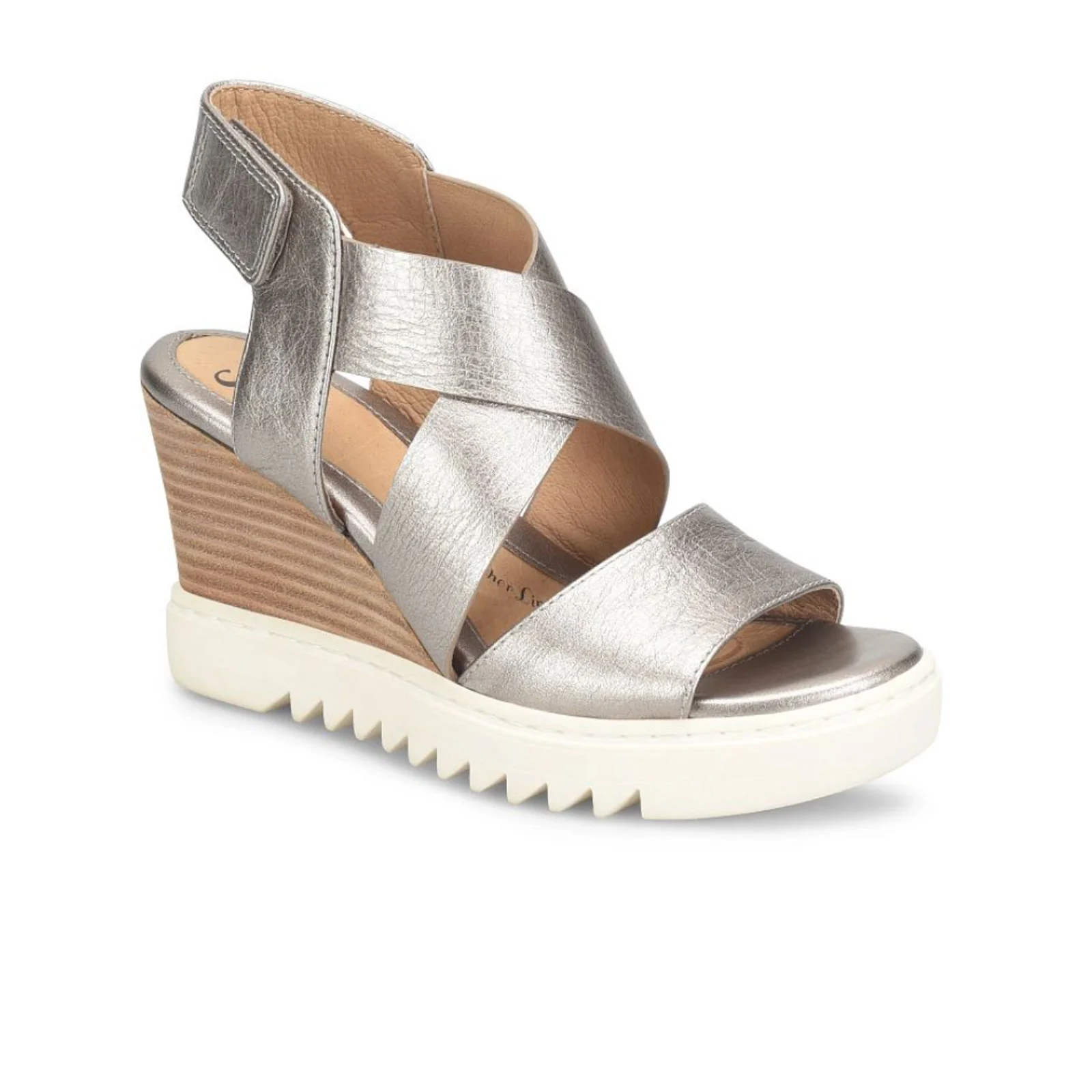 Sofft Uxley Wedge Sandal (Women) - Grey Gold - Image 5