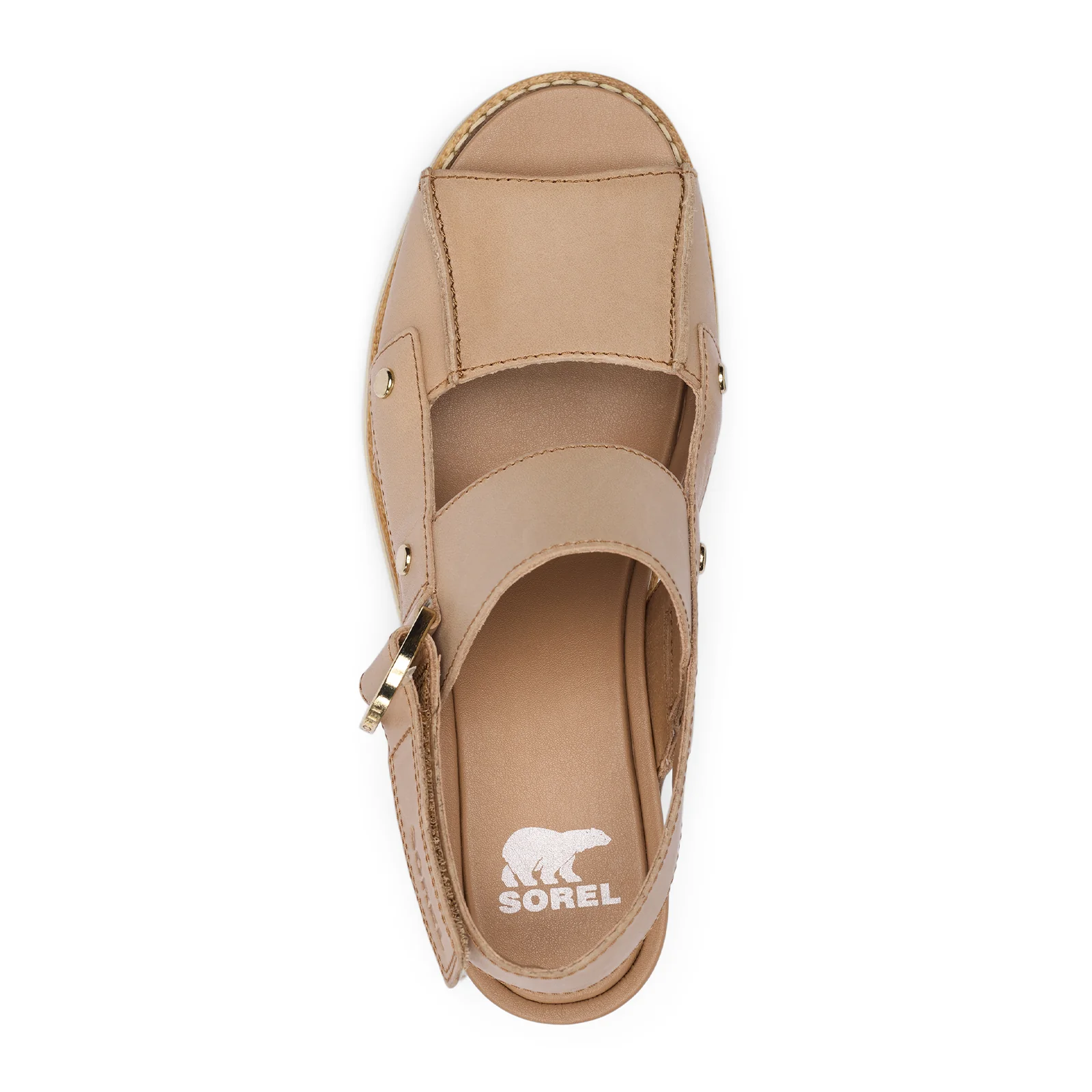 Sorel Joanie IV Wedge Sandal (Women) - Honest Beige/Gum - Image 6