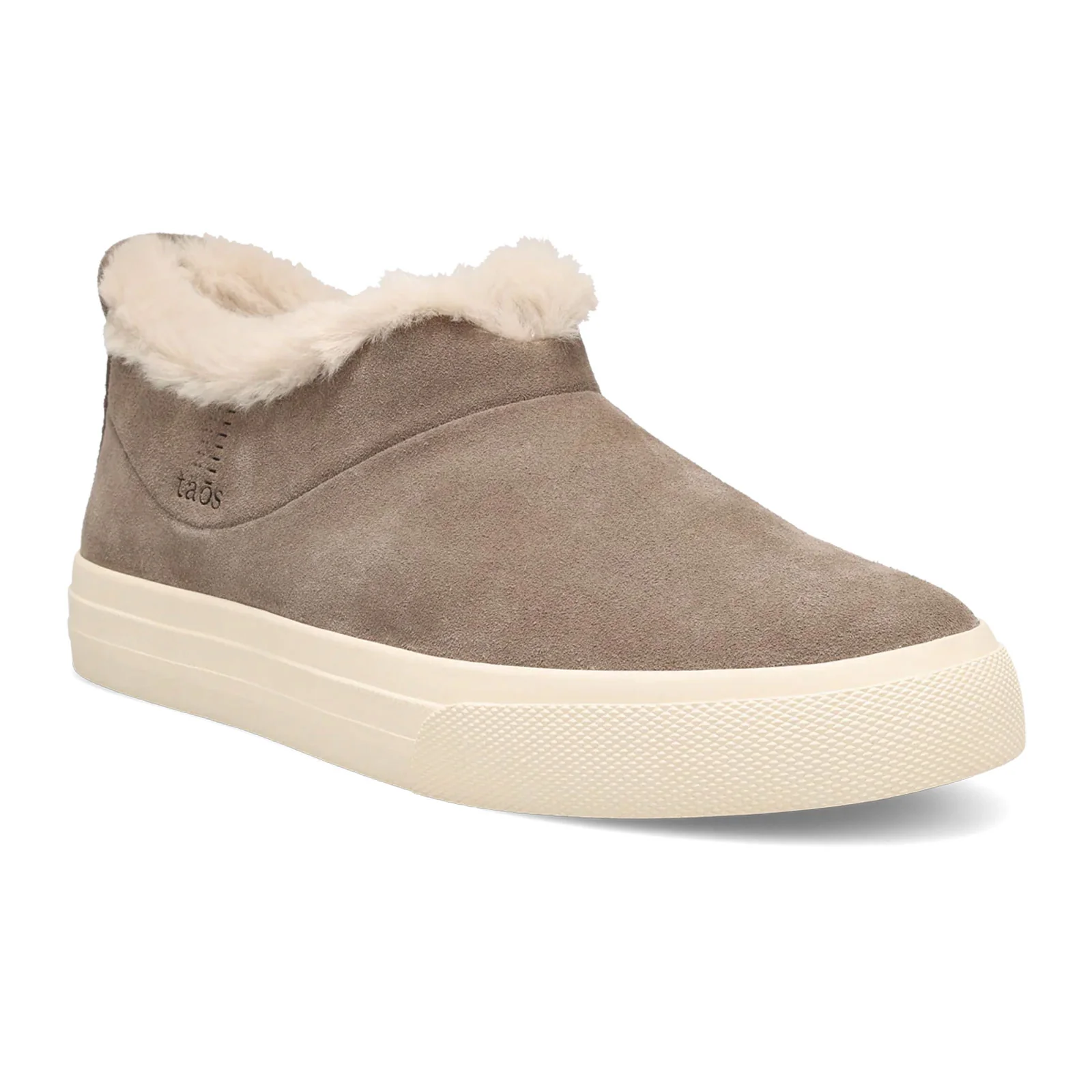 Taos Mini Chic Slip On (Women) - Dark Taupe Suede - Image 3