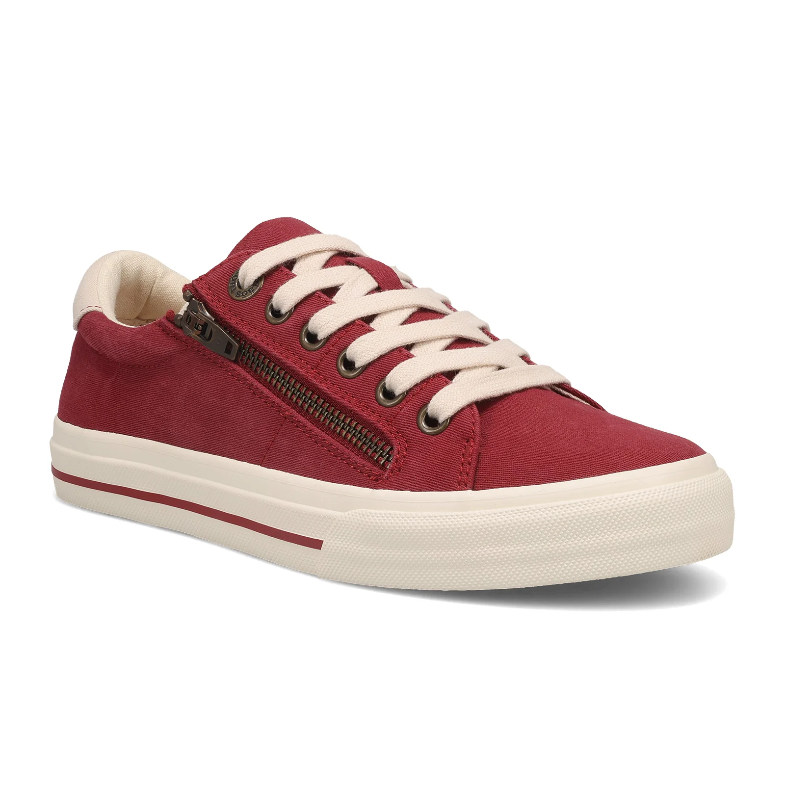 Taos Z Soul Sneaker (Women) - Crimson/Ecru Distressed - Image 3