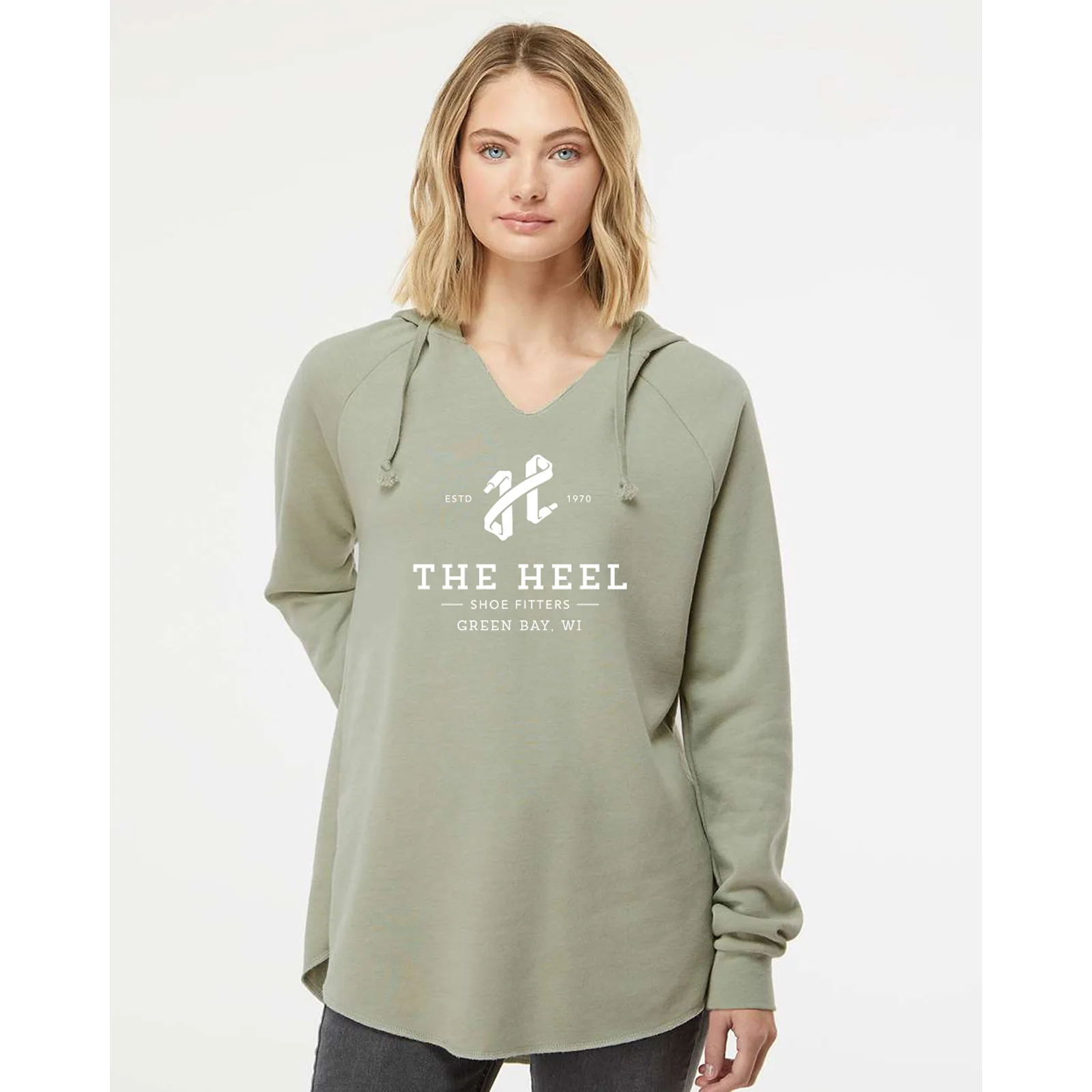The Heel Shoe Fitters Hooded Long Sleeve (Unisex) - Sage