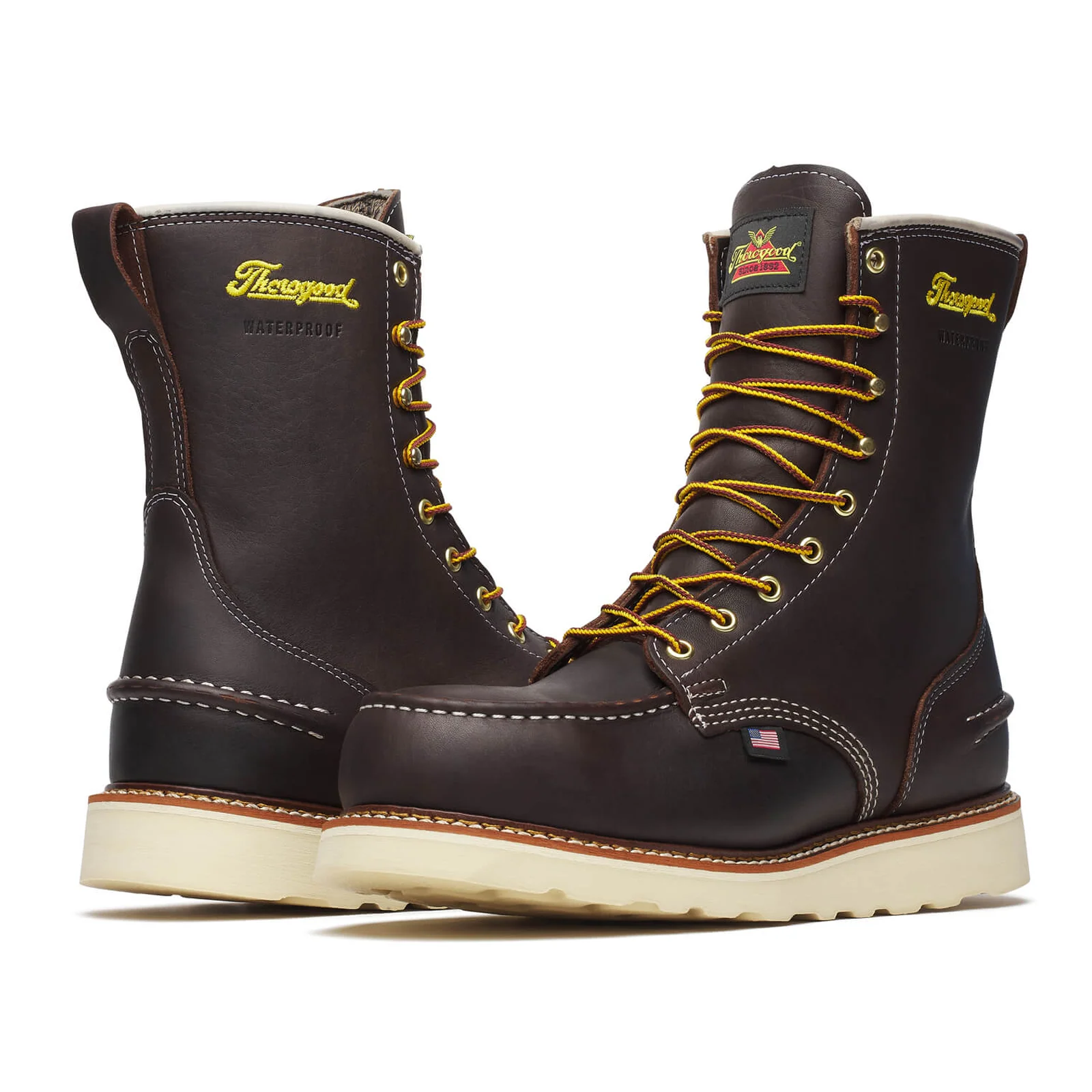 Thorogood 1957 Series 8" Moc Toe Waterproof Steel Toe Work Boot (Men) - Brown - Image 4
