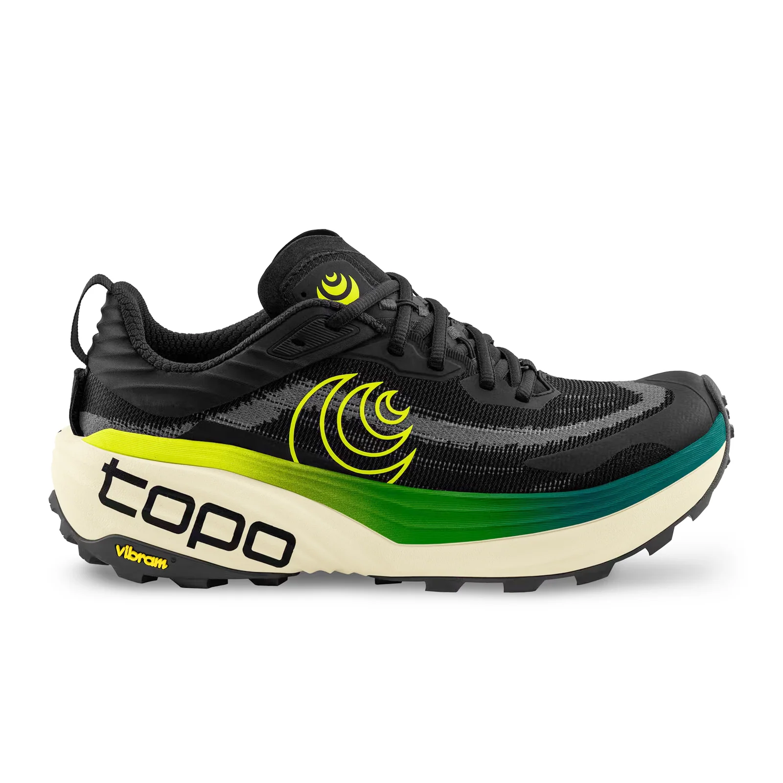 Topo Vista Running Shoe (Men) - Black/Lime