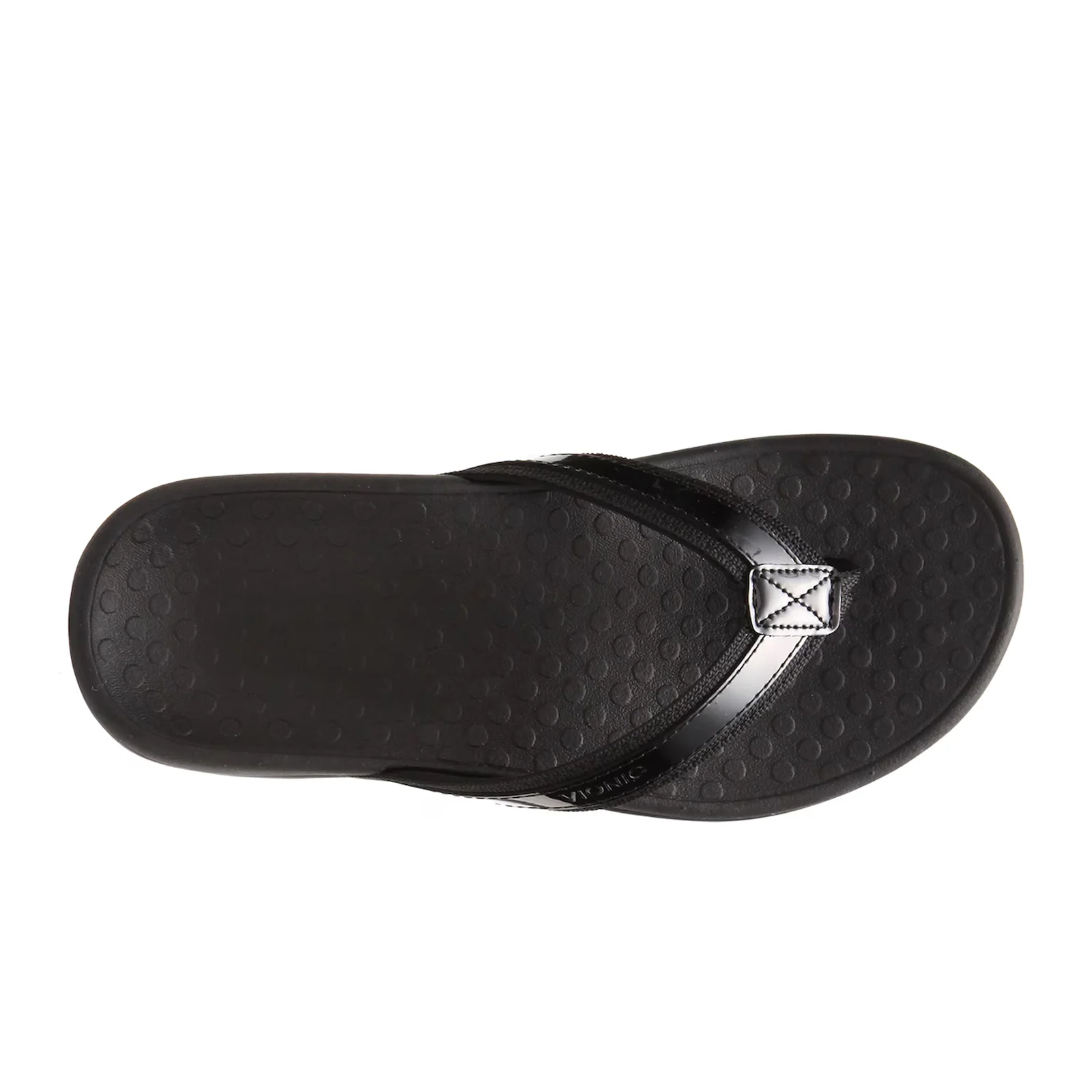 Vionic Tide Sandal (Women) - Black Patent Webbing - Image 3