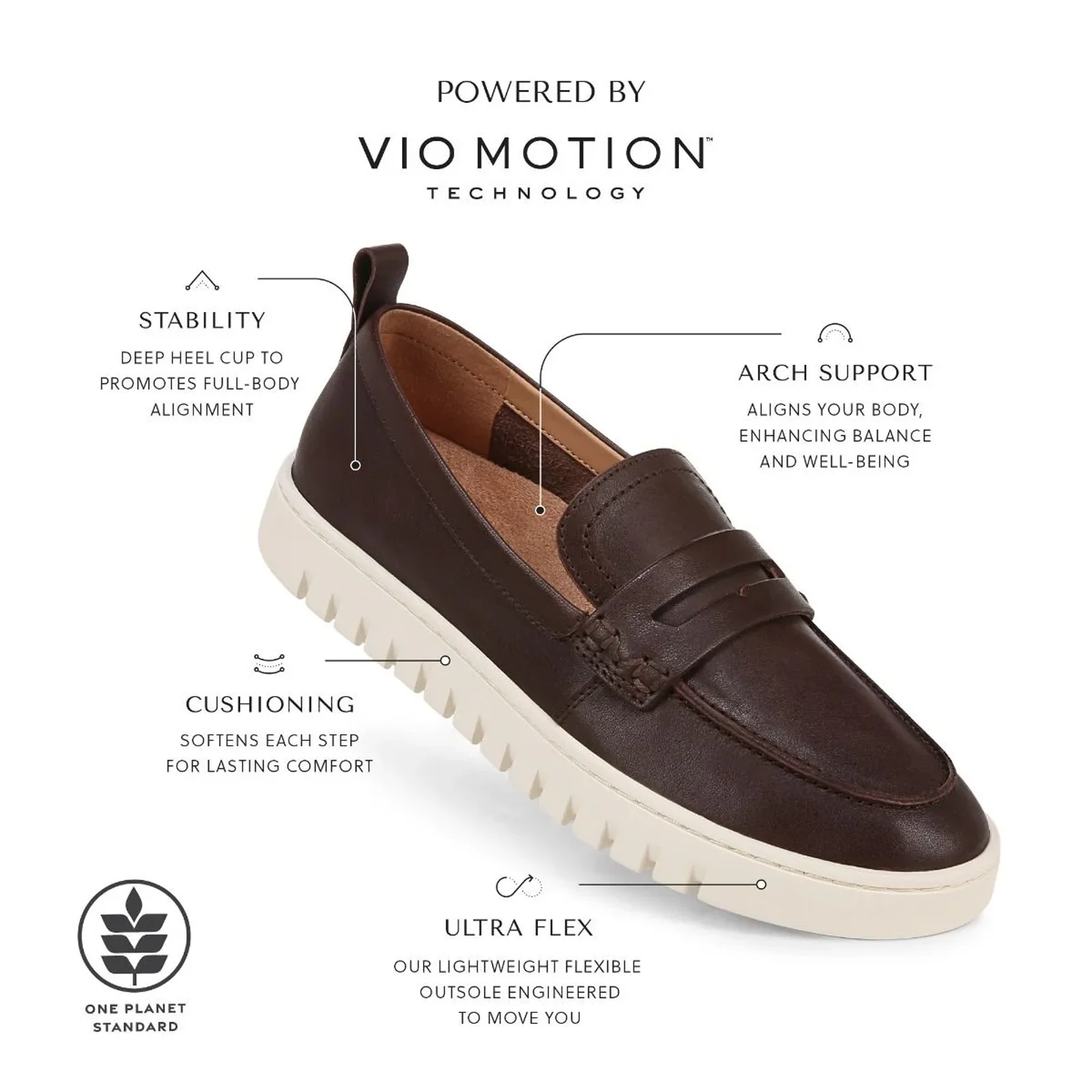 Vionic Uptown Loafer (Women) - Dark Brown Leather - Image 8