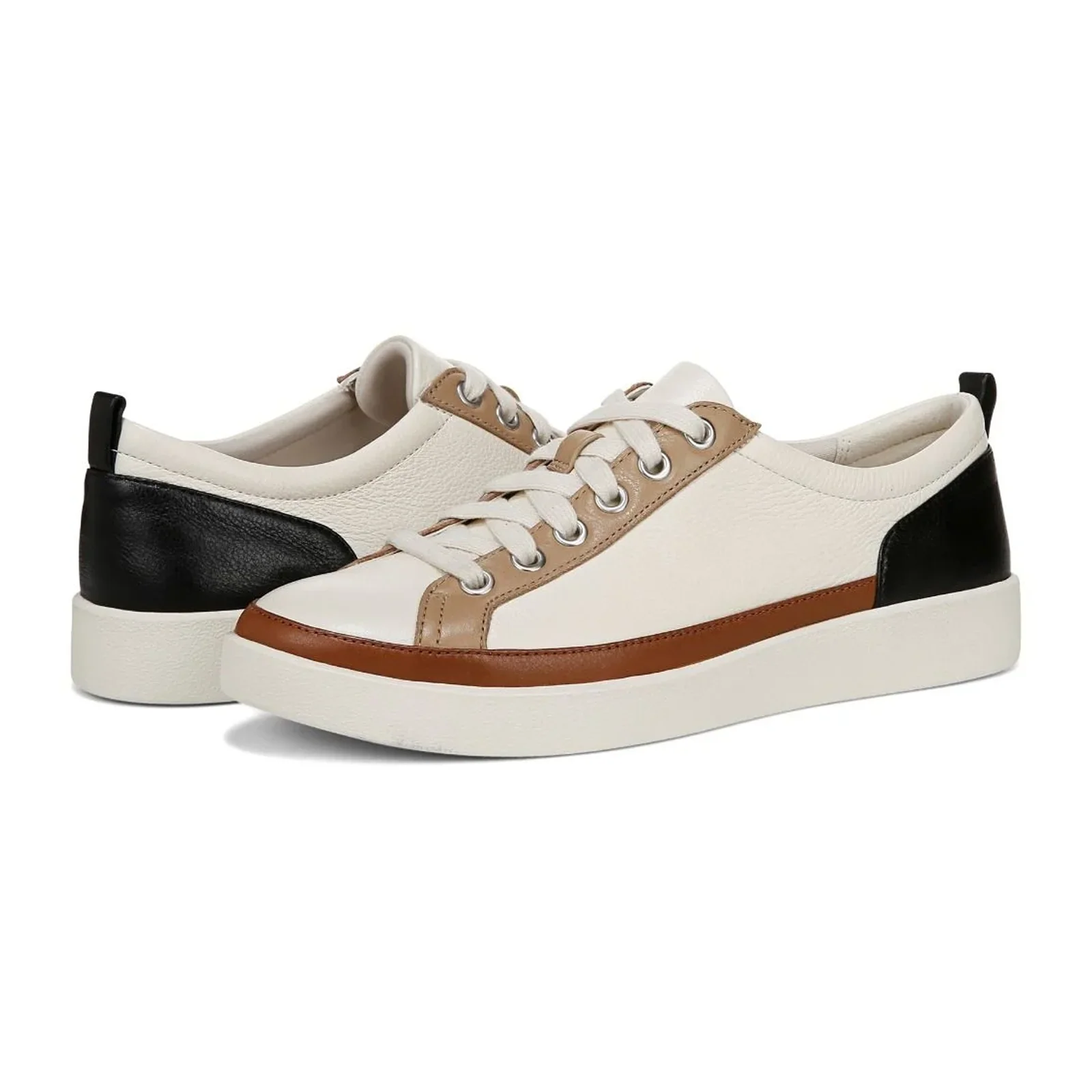 Vionic Winny Sneaker (Women) - Ivory/Black Tumbled Leather - Image 4