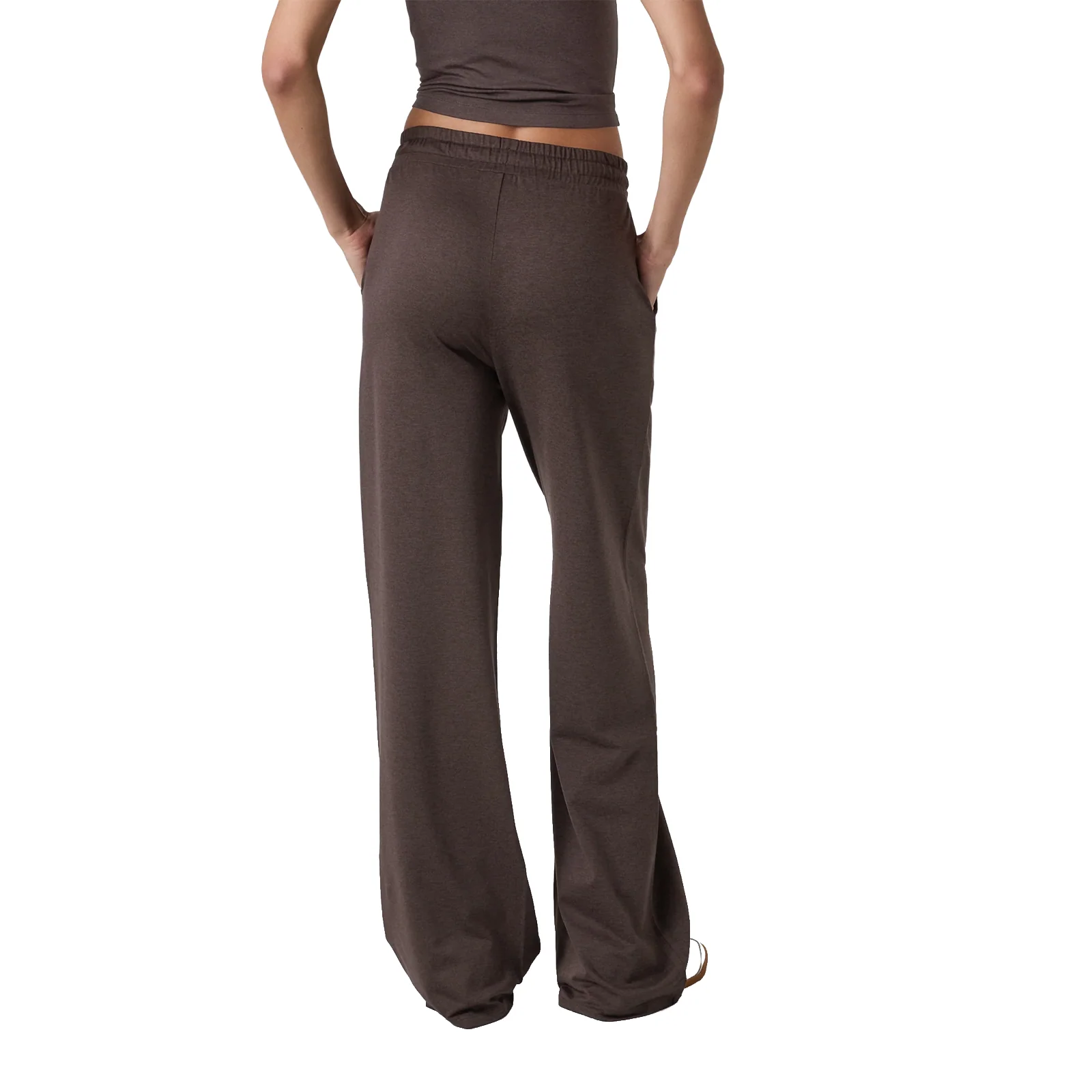 Vuori Halo Essential Wideleg Pant (Women) - Java Heather - Image 2