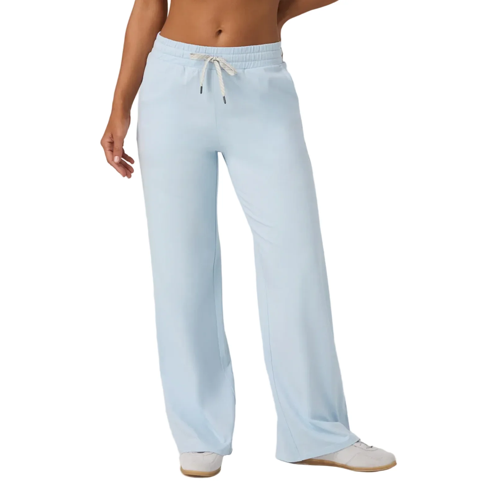Vuori Halo Essential Wideleg Pant (Women) - Soft Sky Heather - Image 2