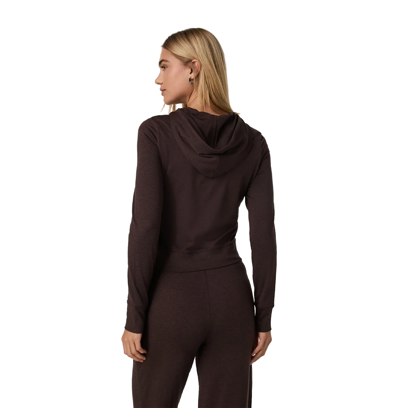 Vuori Halo Mini FZ Hoodie (Women) - Java Heather - Image 2