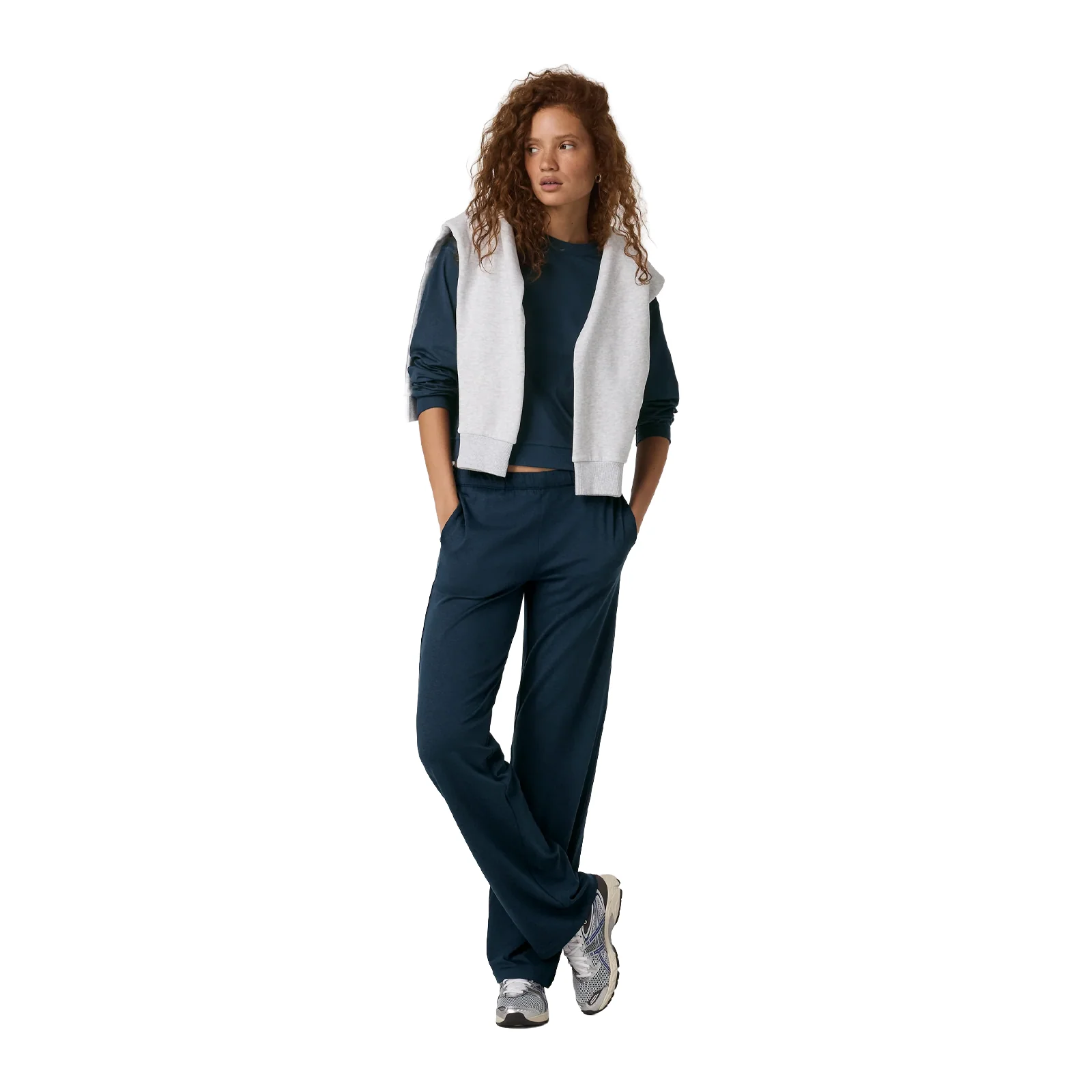 Vuori Halo Modern Crew (Women) - Blue Coast Heather - Image 4