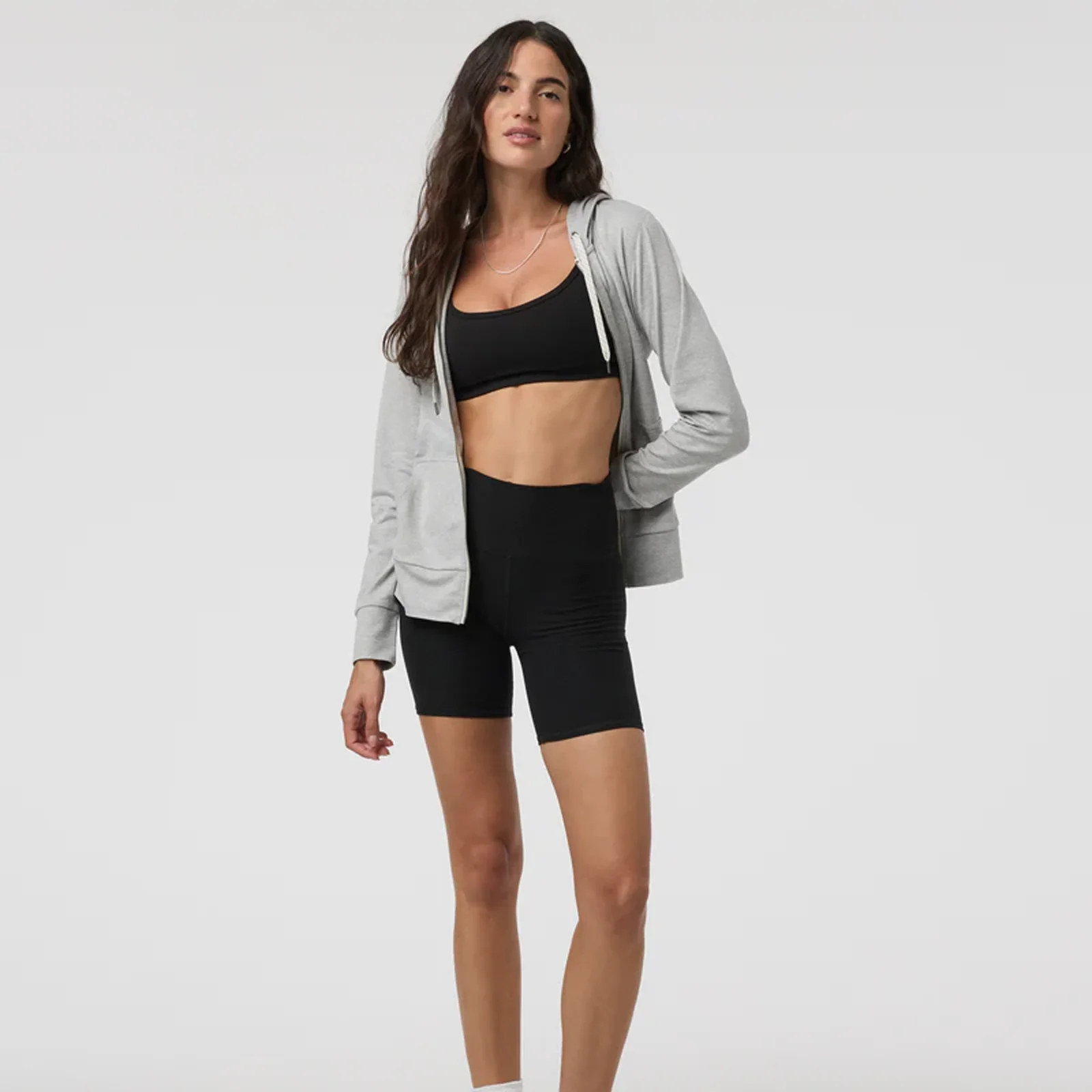 Vuori Halo Performance Hoodie 2.0 (Women) - Pale Grey Heather - Image 3
