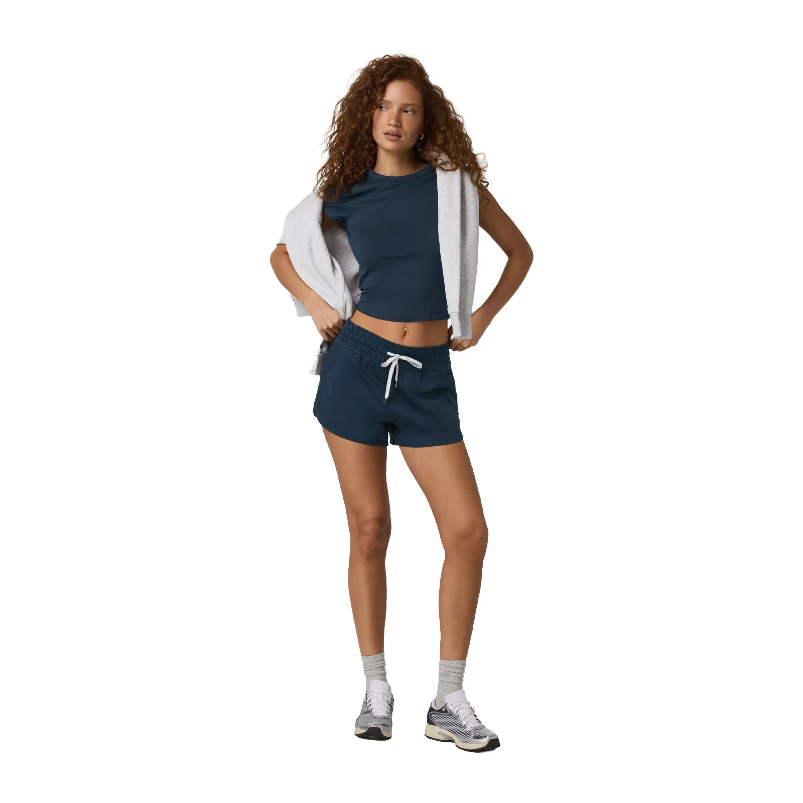 Vuori Halo Performance Short 2.0 (Women) - Blue Coast Heather - Image 5