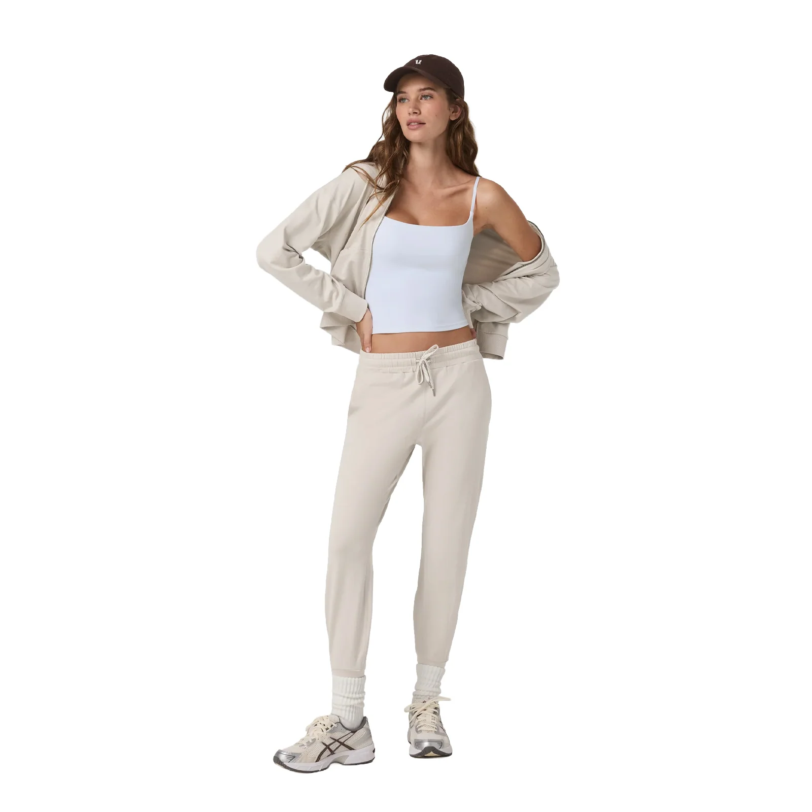 Vuori Performance Jogger (Women) - Ecru Heather - Image 4