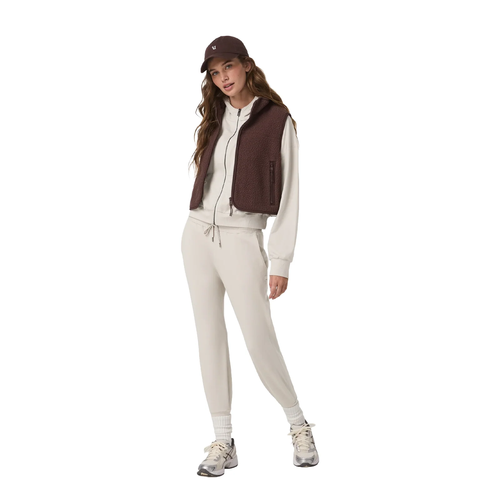 Vuori Performance Jogger (Women) - Ecru Heather - Image 5