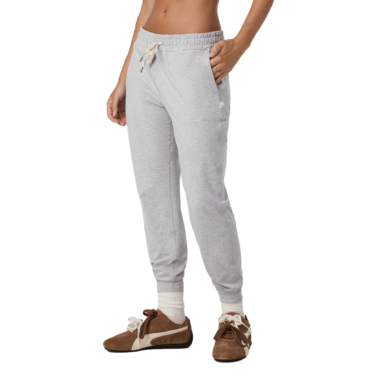Vuori Performance Jogger (Women) - Pale Grey Heather - Image 3