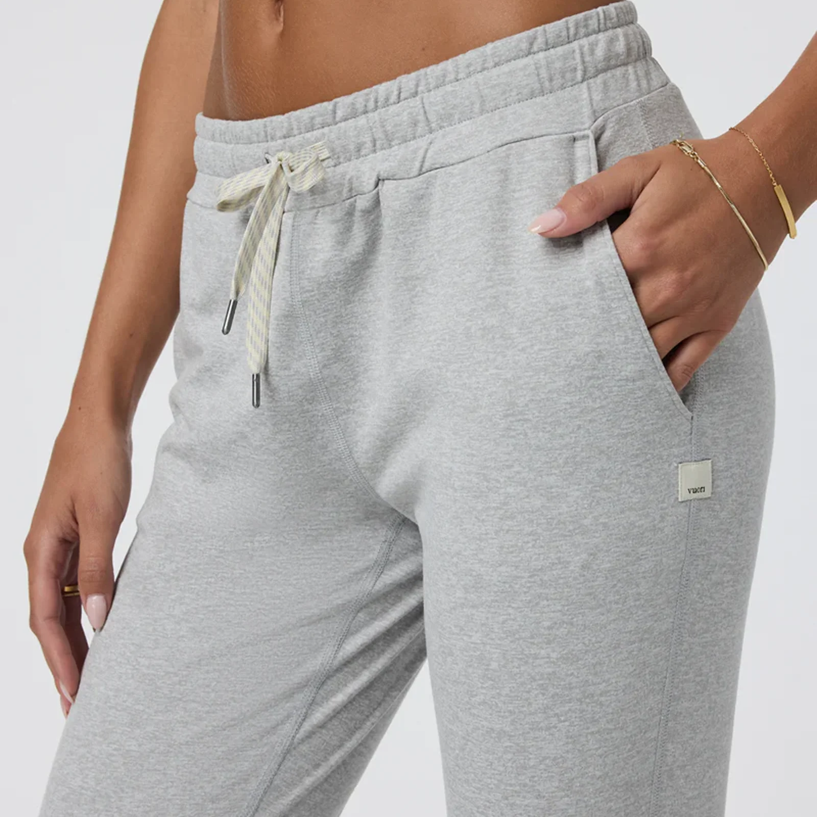 Vuori Performance Jogger (Women) - Pale Grey Heather - Image 4