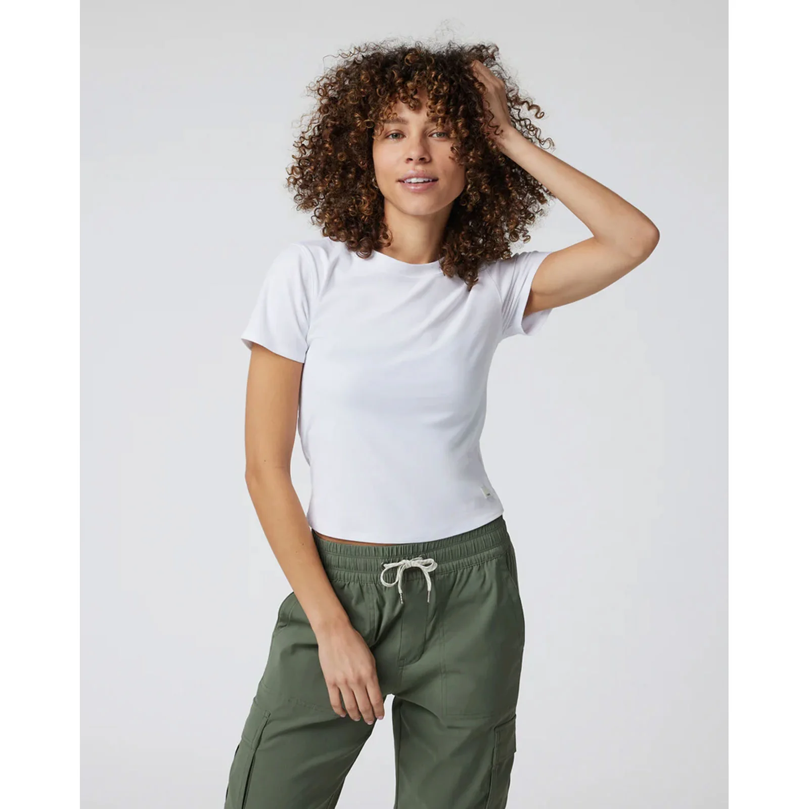 Vuori Pose Fitted Tee (Women) - White