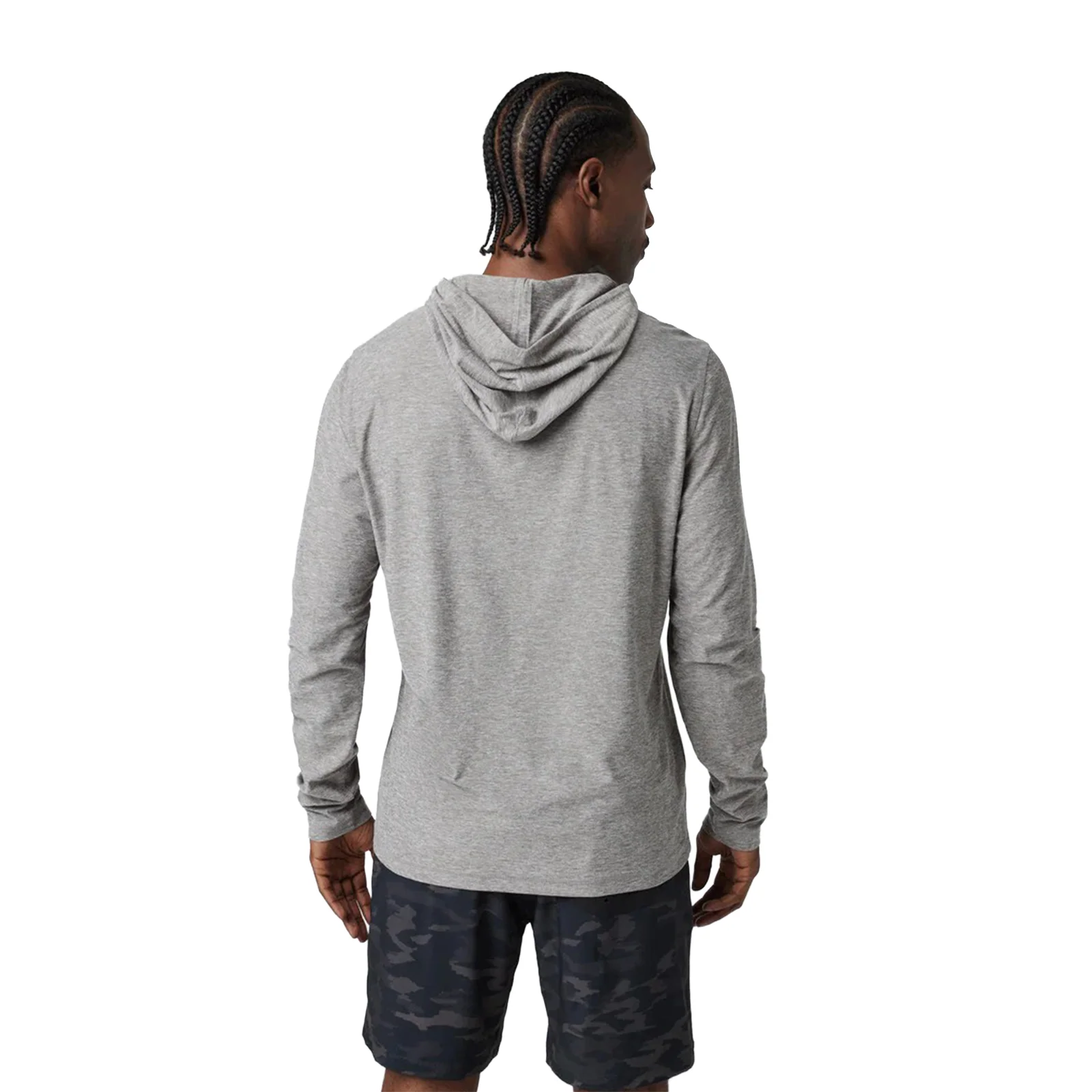 Vuori Strato Tech Hoodie (Men) - Heather Grey - Image 3