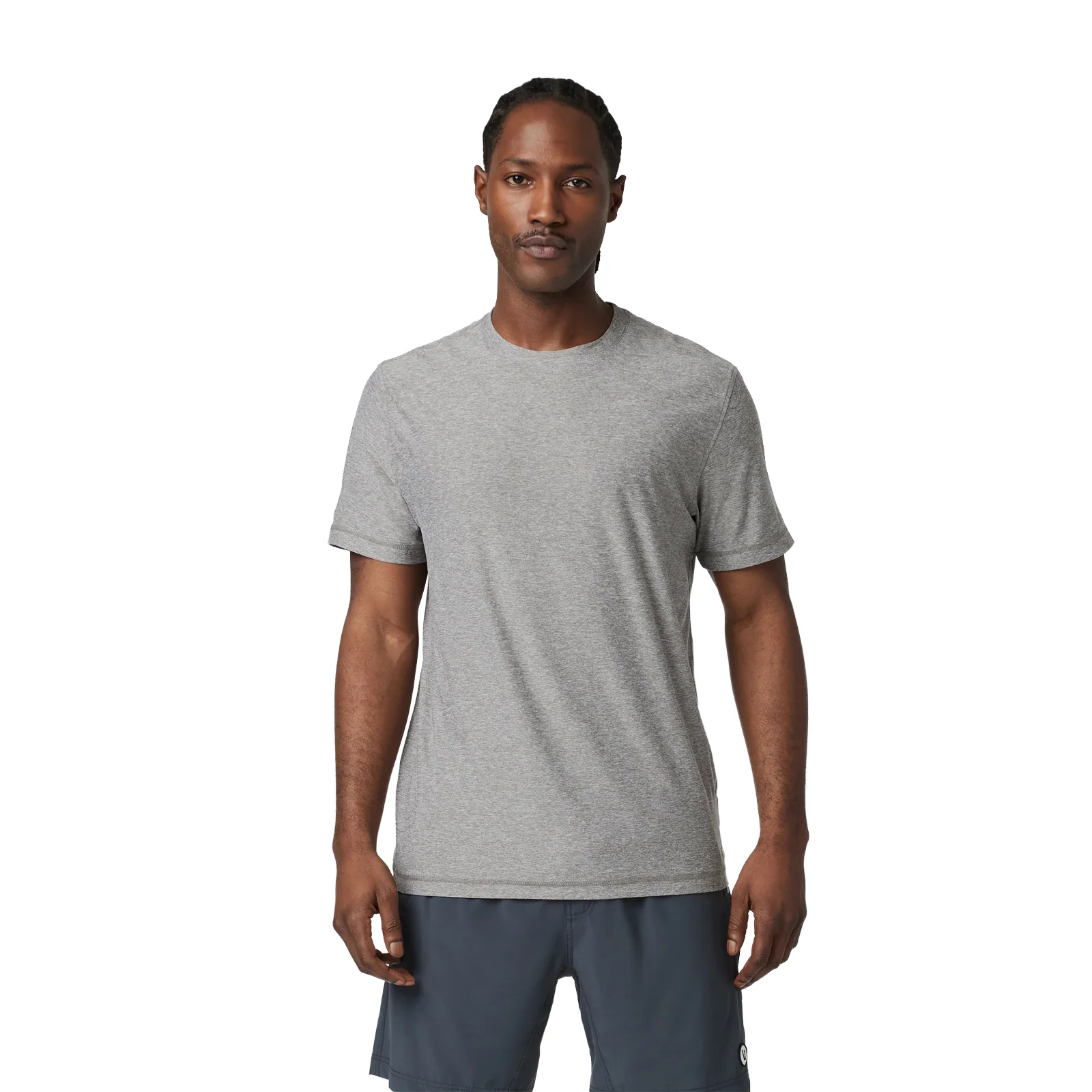 Vuori Strato Tech Tee (Men) - Heather Grey - Image 2