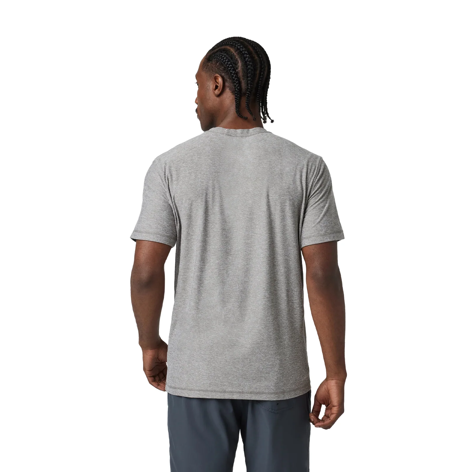 Vuori Strato Tech Tee (Men) - Heather Grey - Image 3