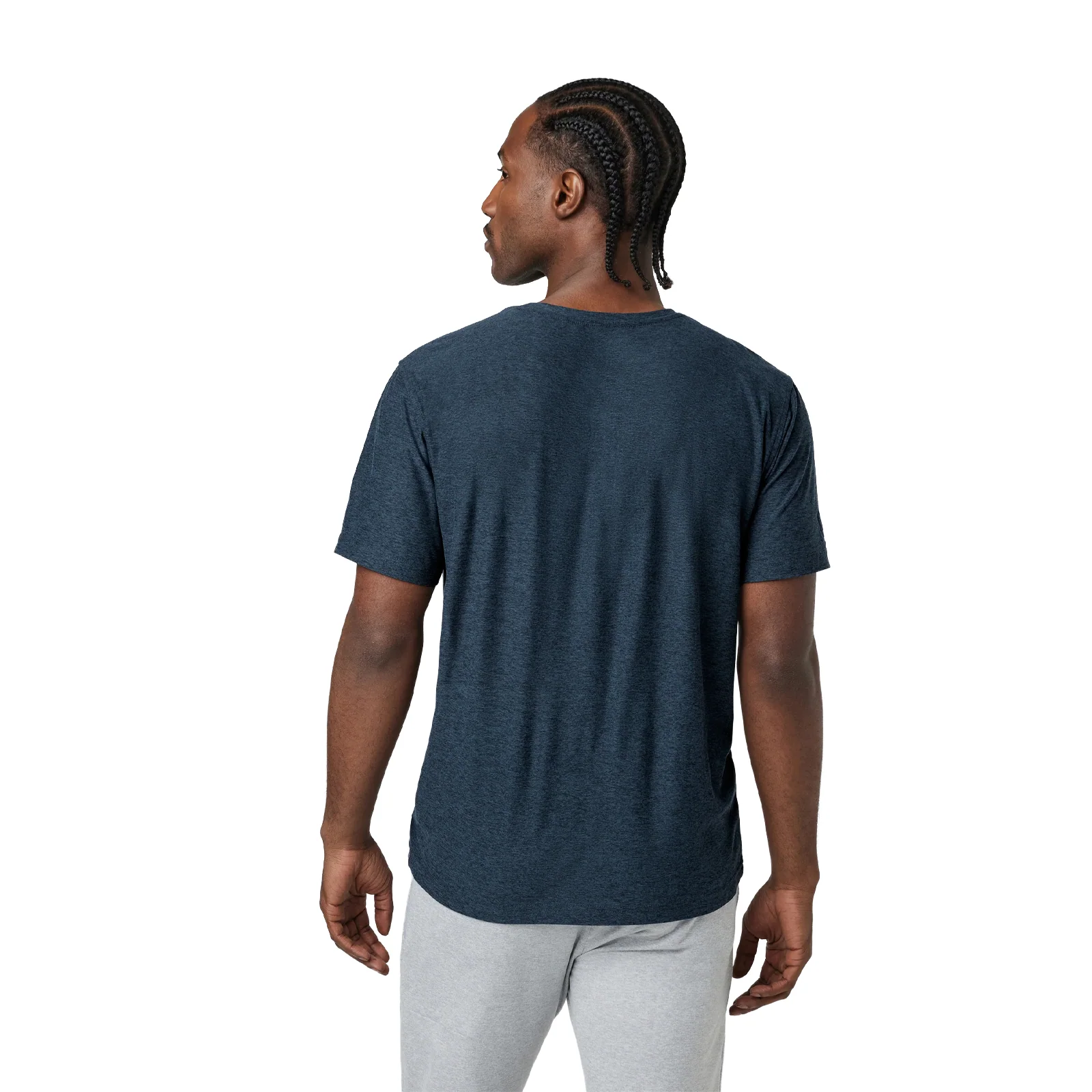Vuori Strato Tech Tee (Men) - Navy Heather - Image 3