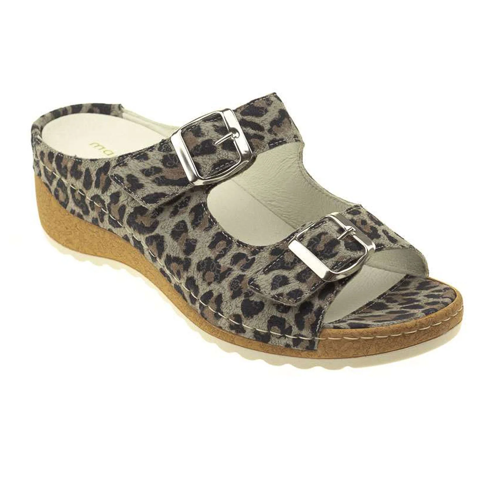 Waldlaufer Hanila 306502 Slide Sandal (Women) - Leopard Print - Image 3