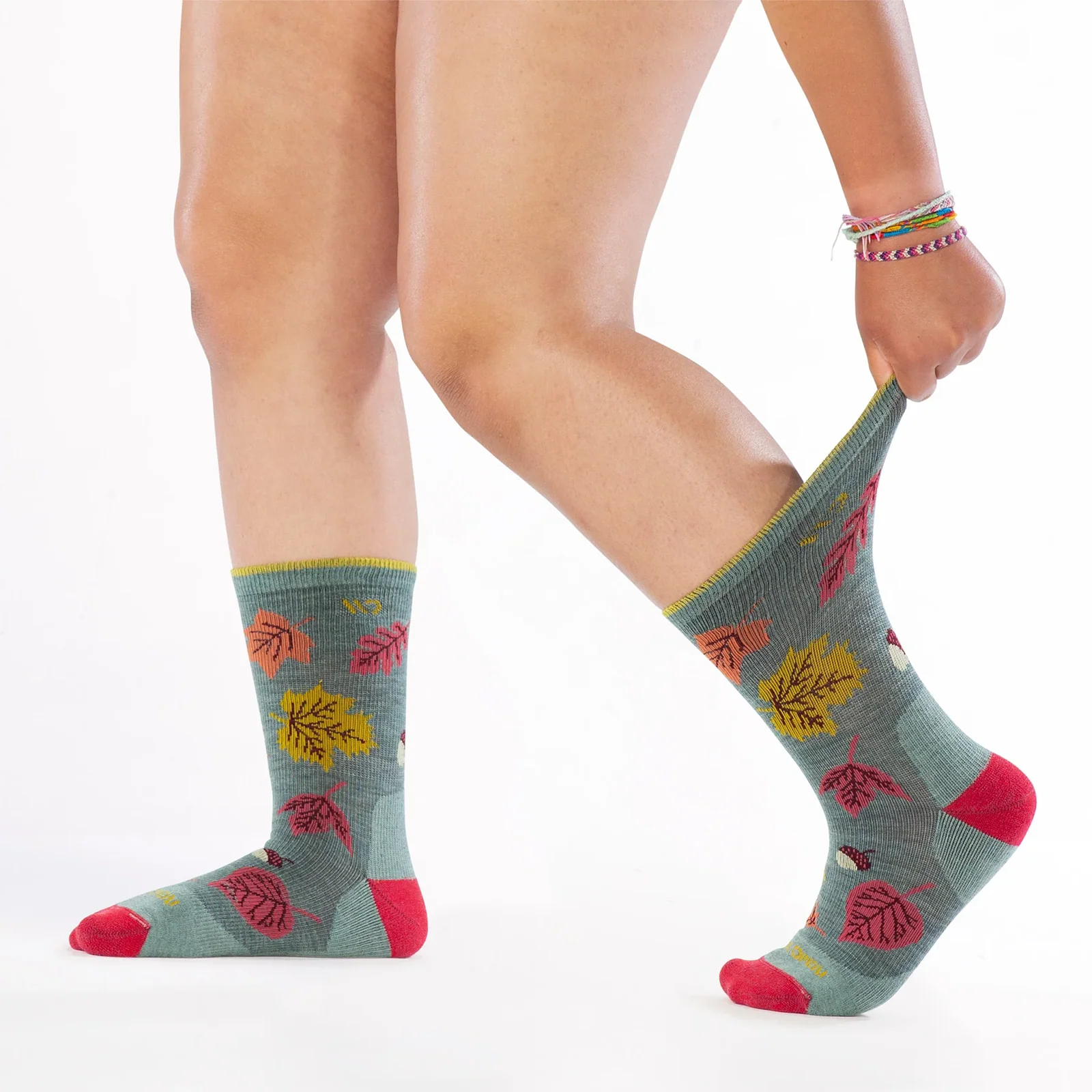 Wide Open Fall In Love Cushioned Crew Sock (Women) - Seafoam - Image 5