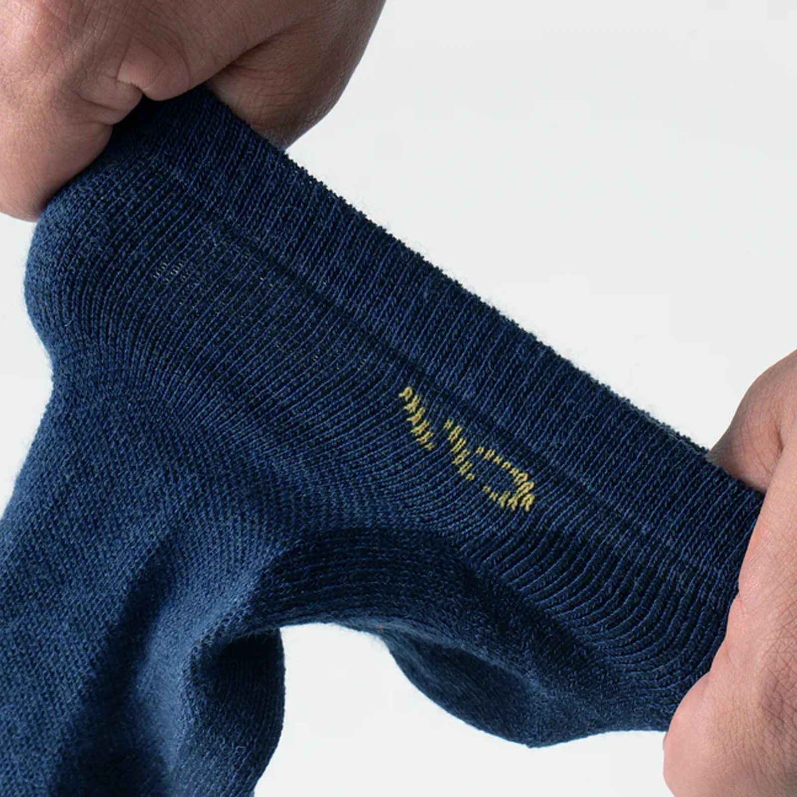 Wide Open Solid Cushioned No Show Sock (Men) - Denim - Image 6