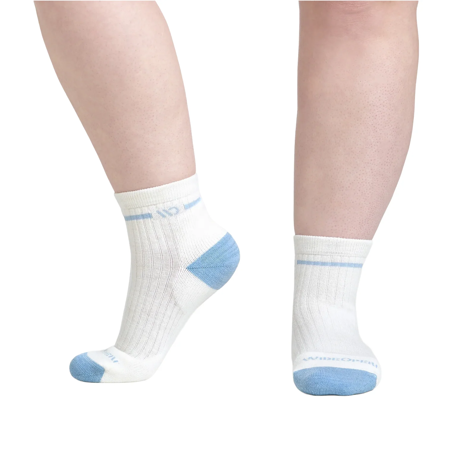 Wide Open Solid Cushioned Quarter Sock (Women) - White - Image 4